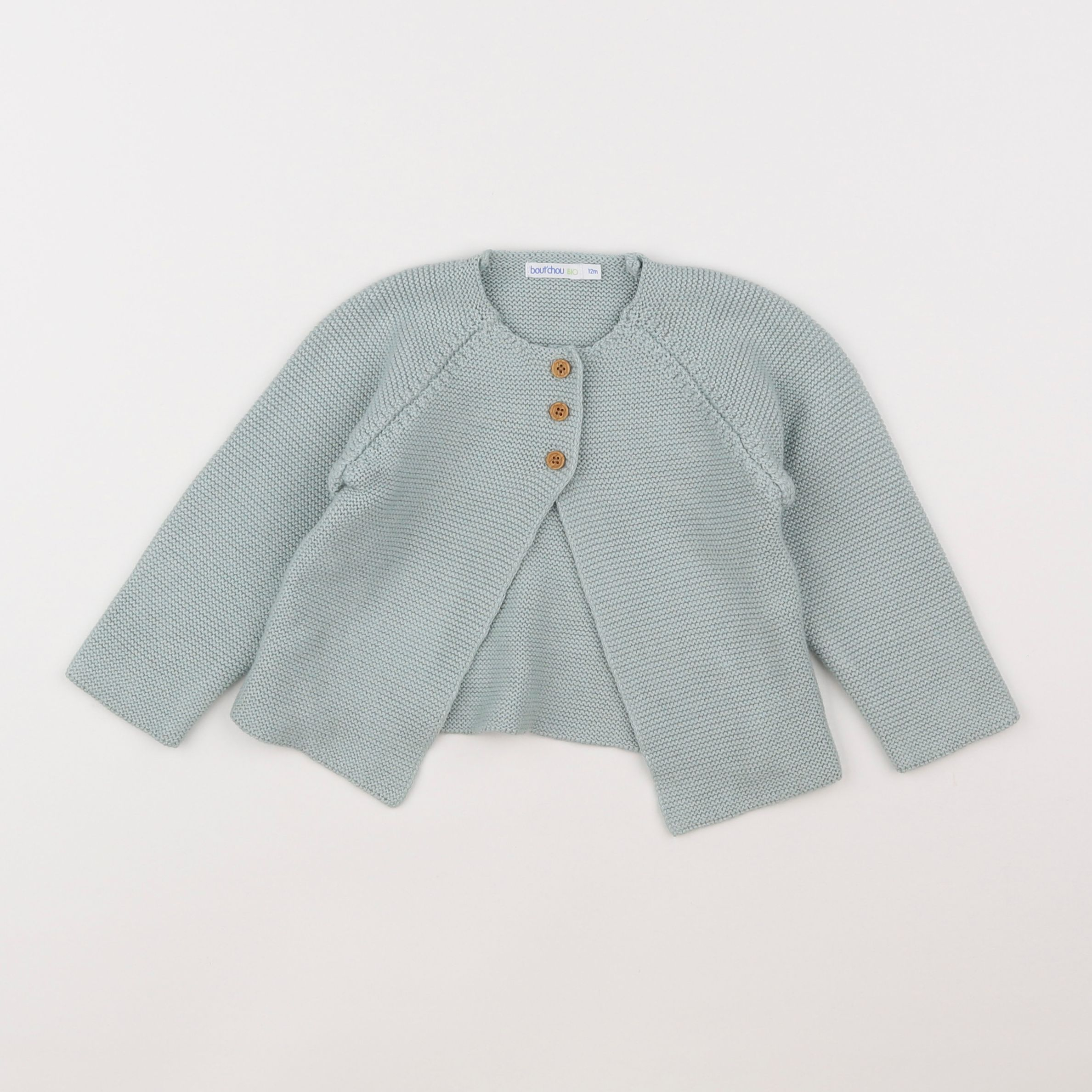 Boutchou - gilet vert - 12 mois