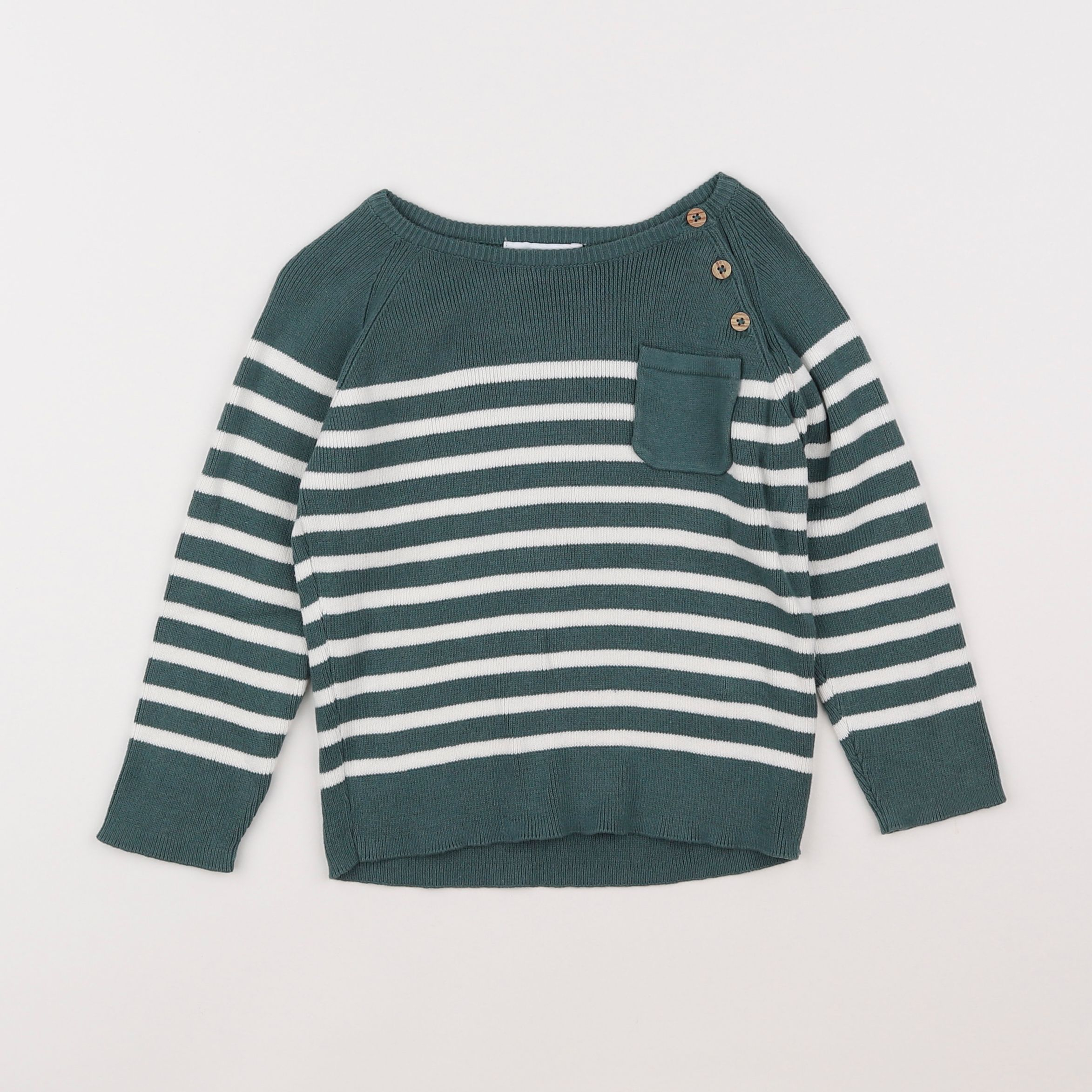 Vertbaudet - pull vert - 2 ans