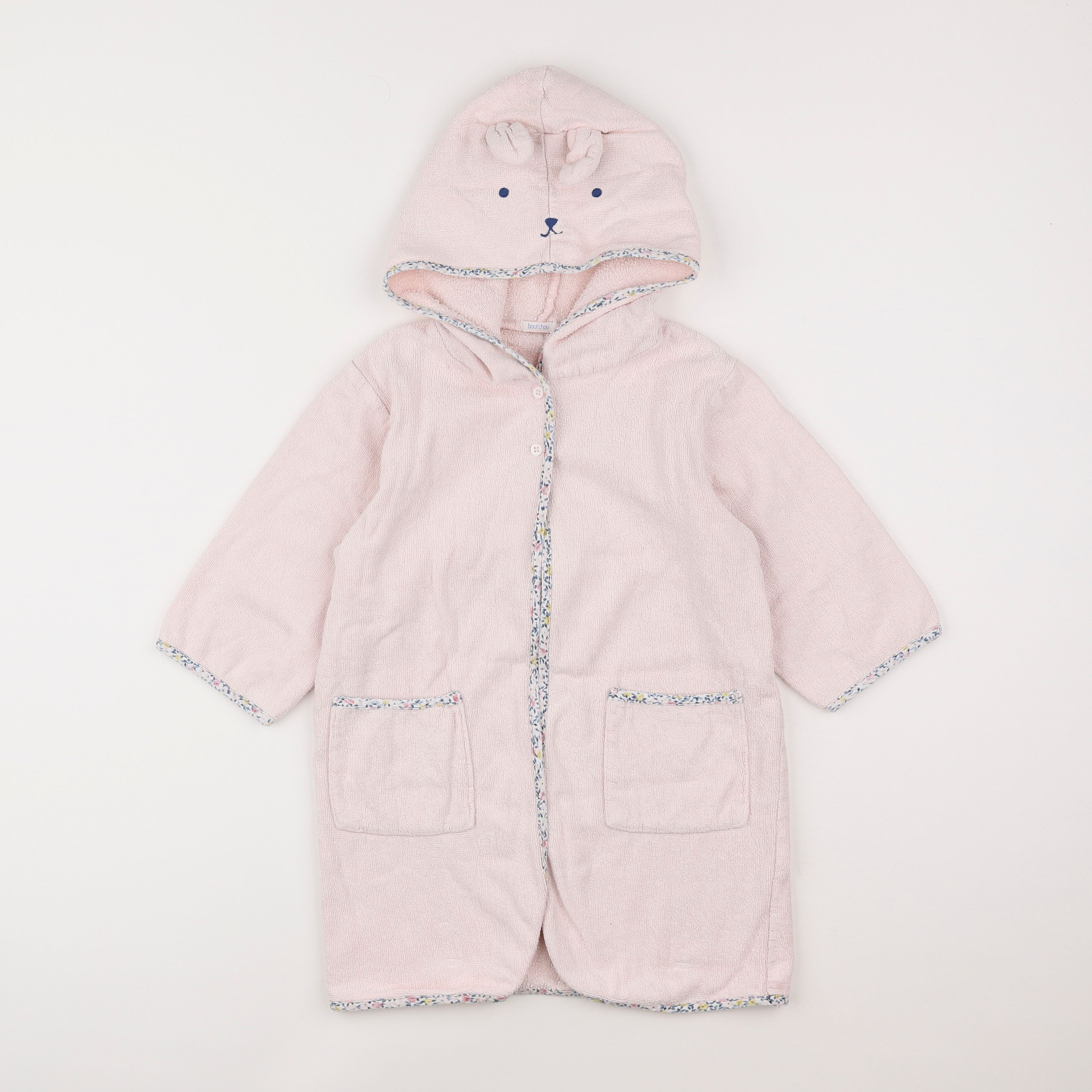 Boutchou - cape de bain rose - 2/3 ans