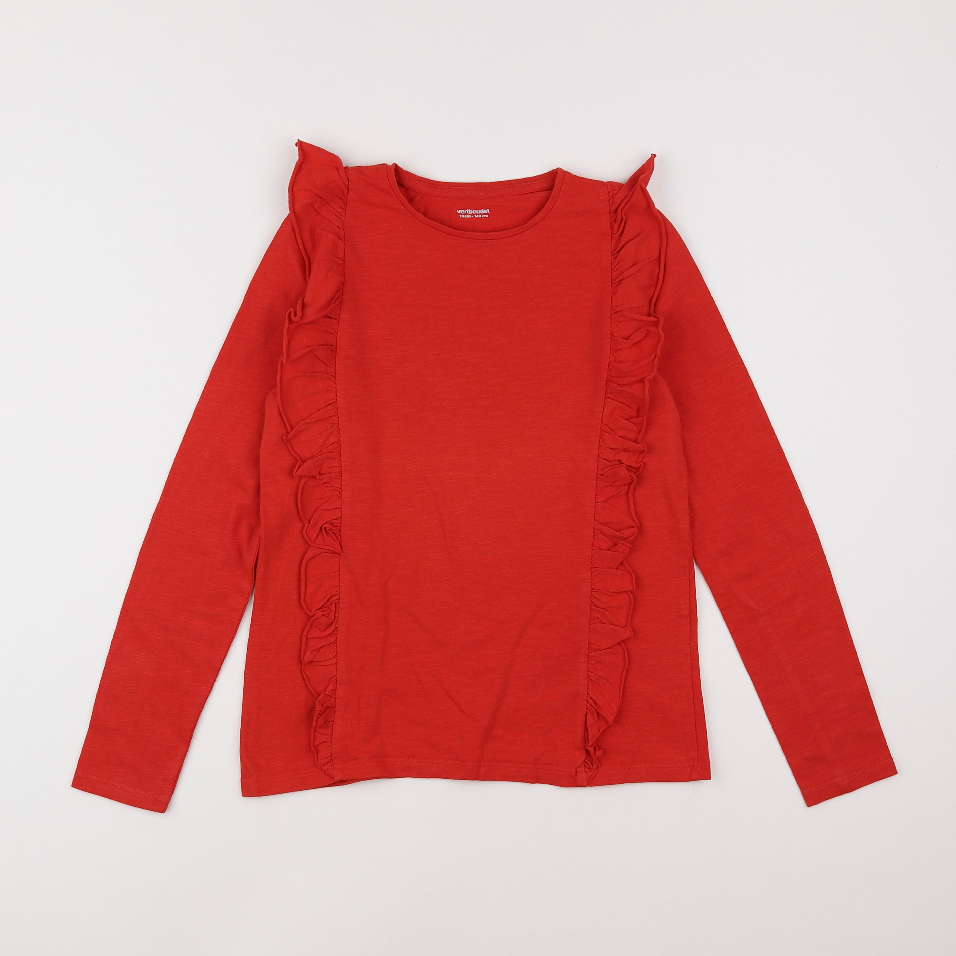 Vertbaudet - tee-shirt rouge - 10 ans