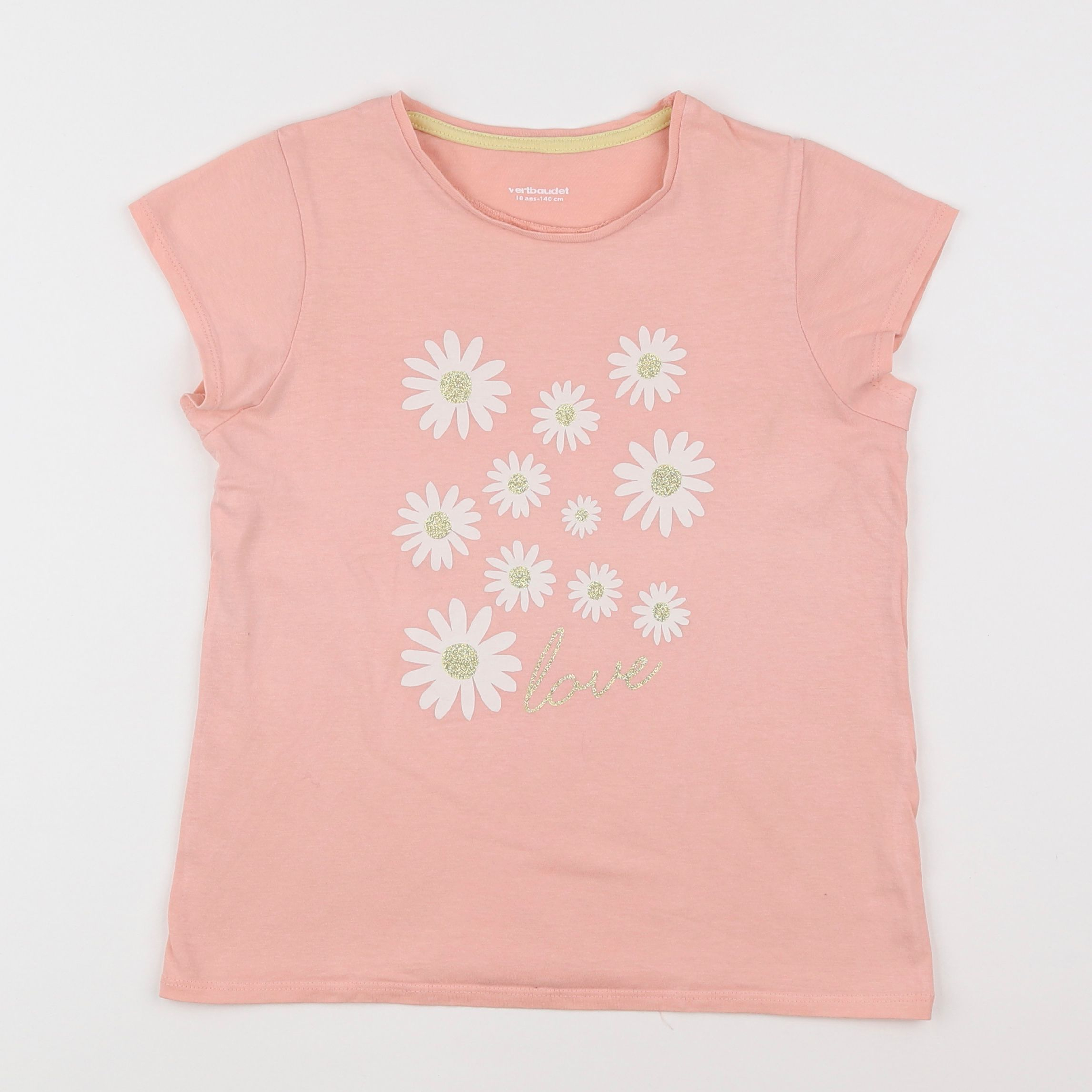 Vertbaudet - tee-shirt rose - 10 ans