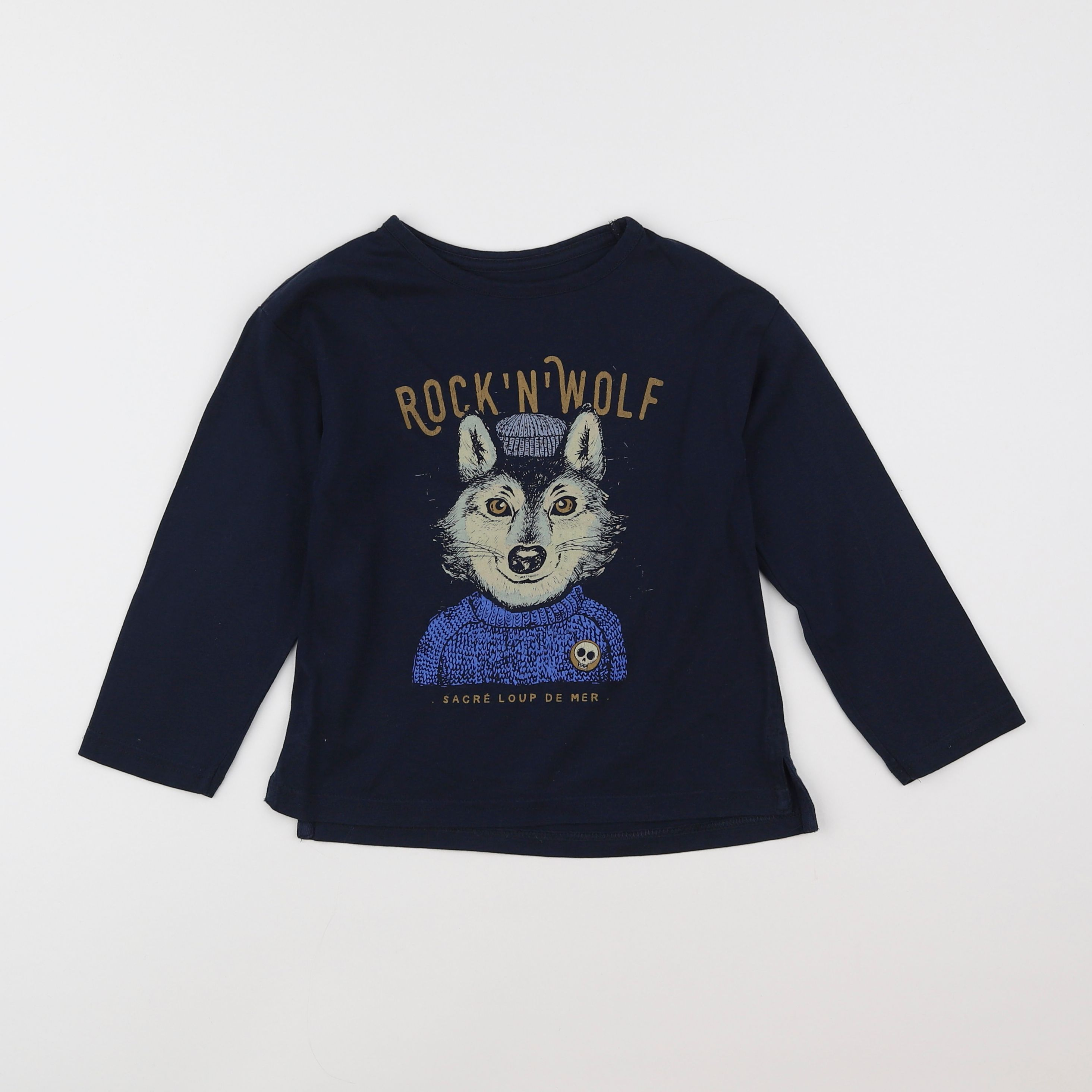 Vertbaudet - tee-shirt bleu - 6 ans