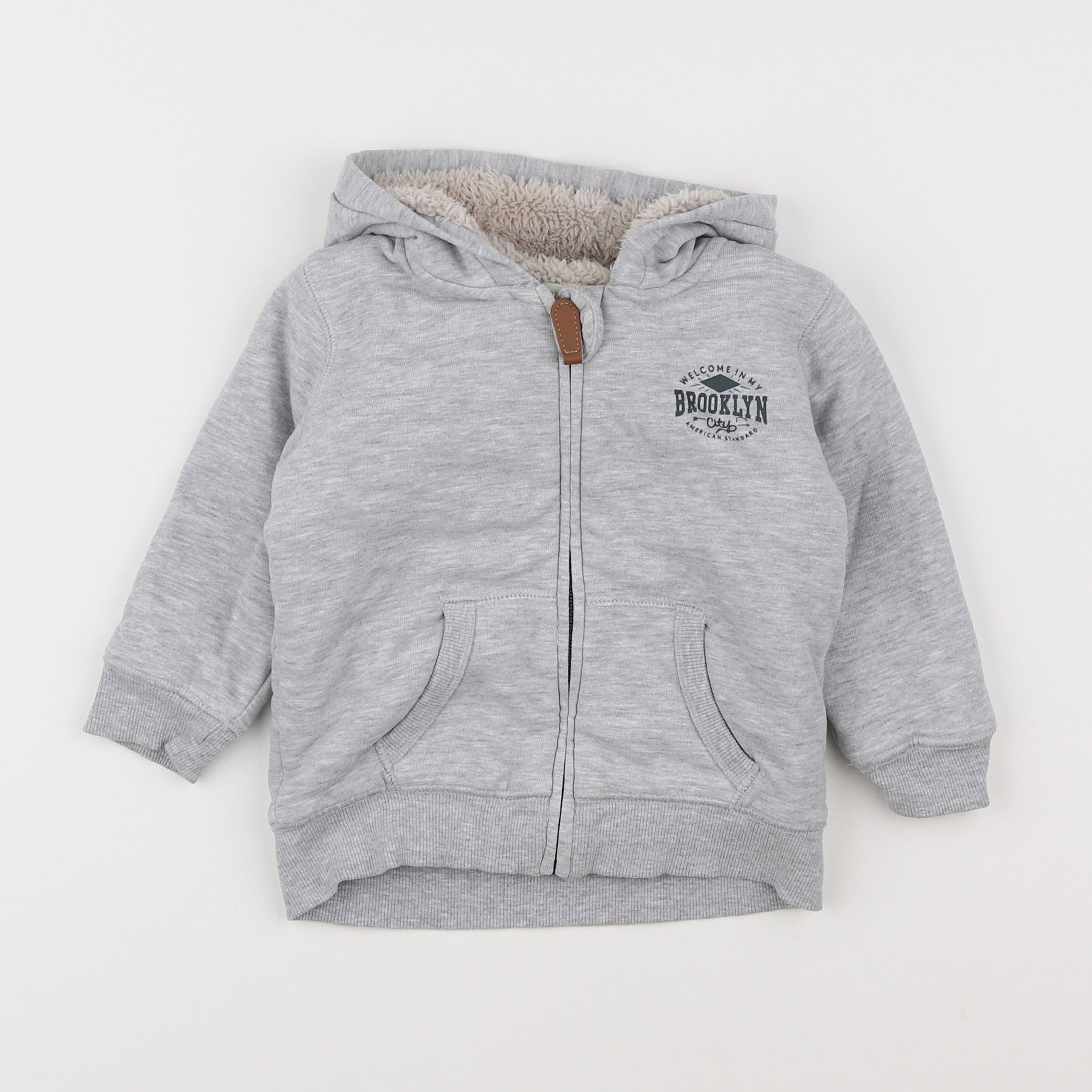 Vertbaudet - sweat gris - 2 ans