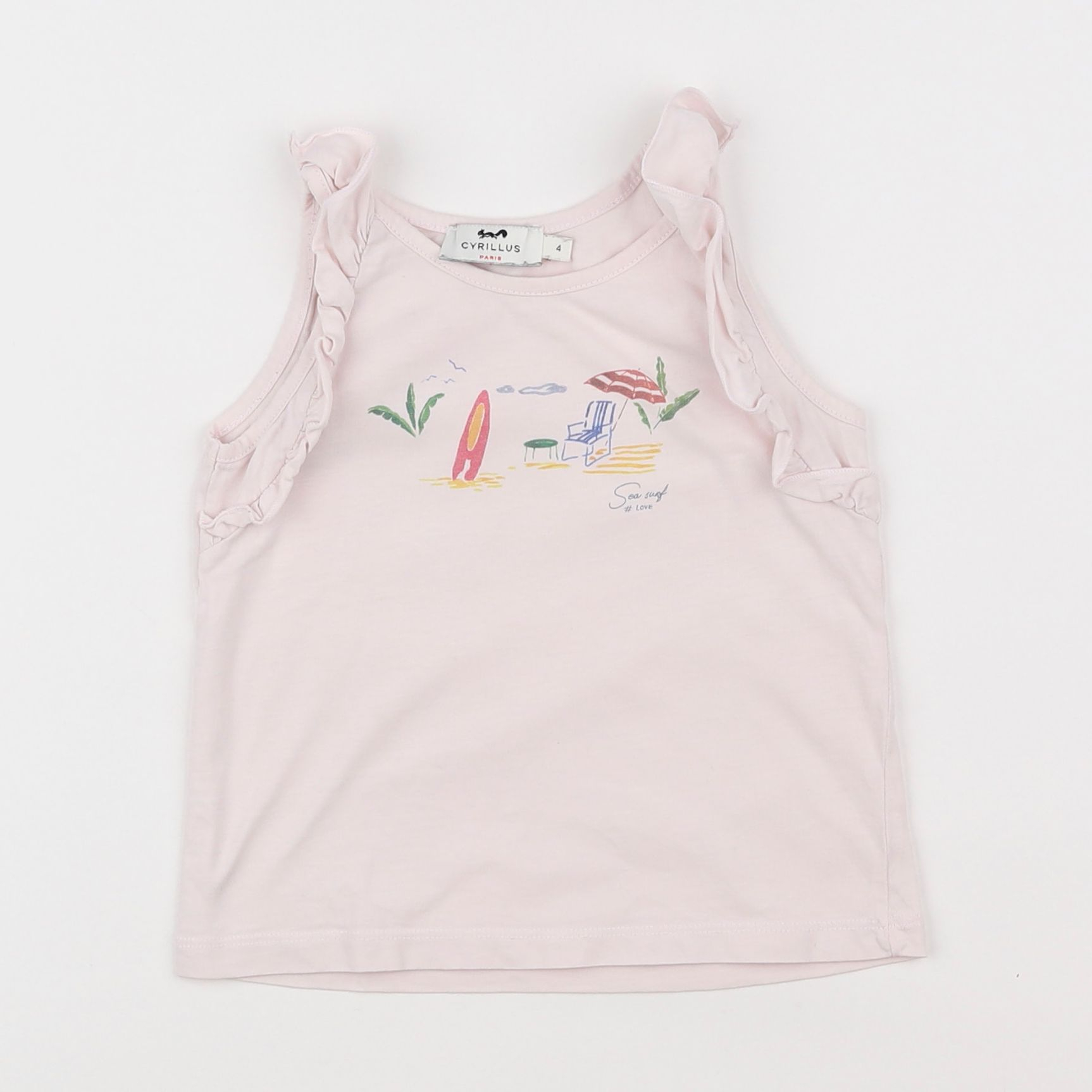 Cyrillus - tee-shirt rose - 4 ans