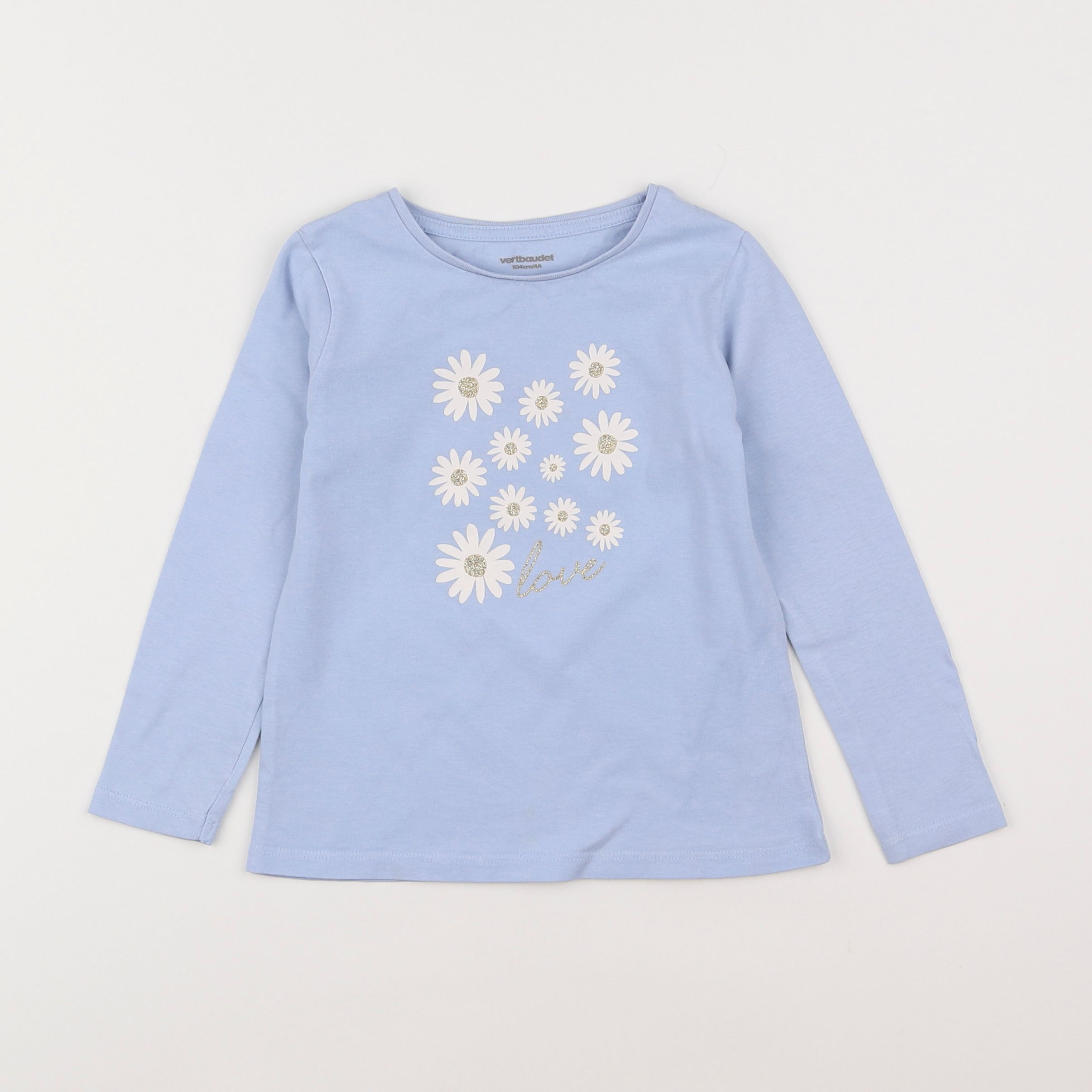 Vertbaudet - tee-shirt bleu - 4 ans