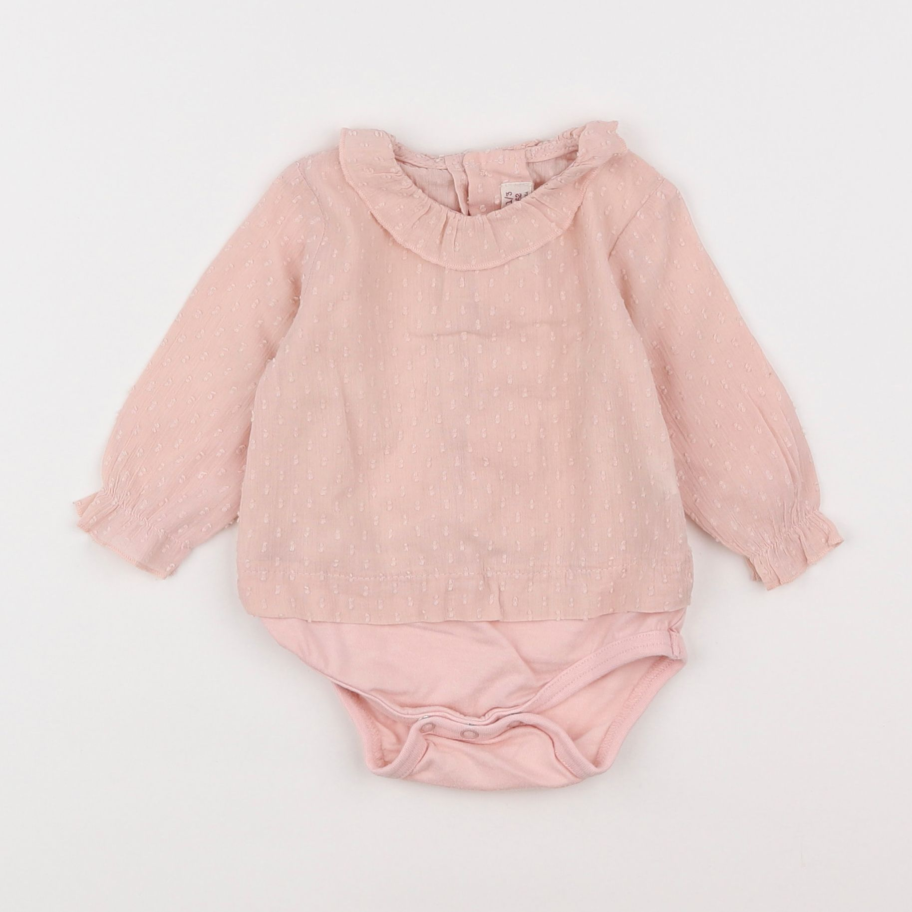 Zara - body blouse rose - 1/3 mois