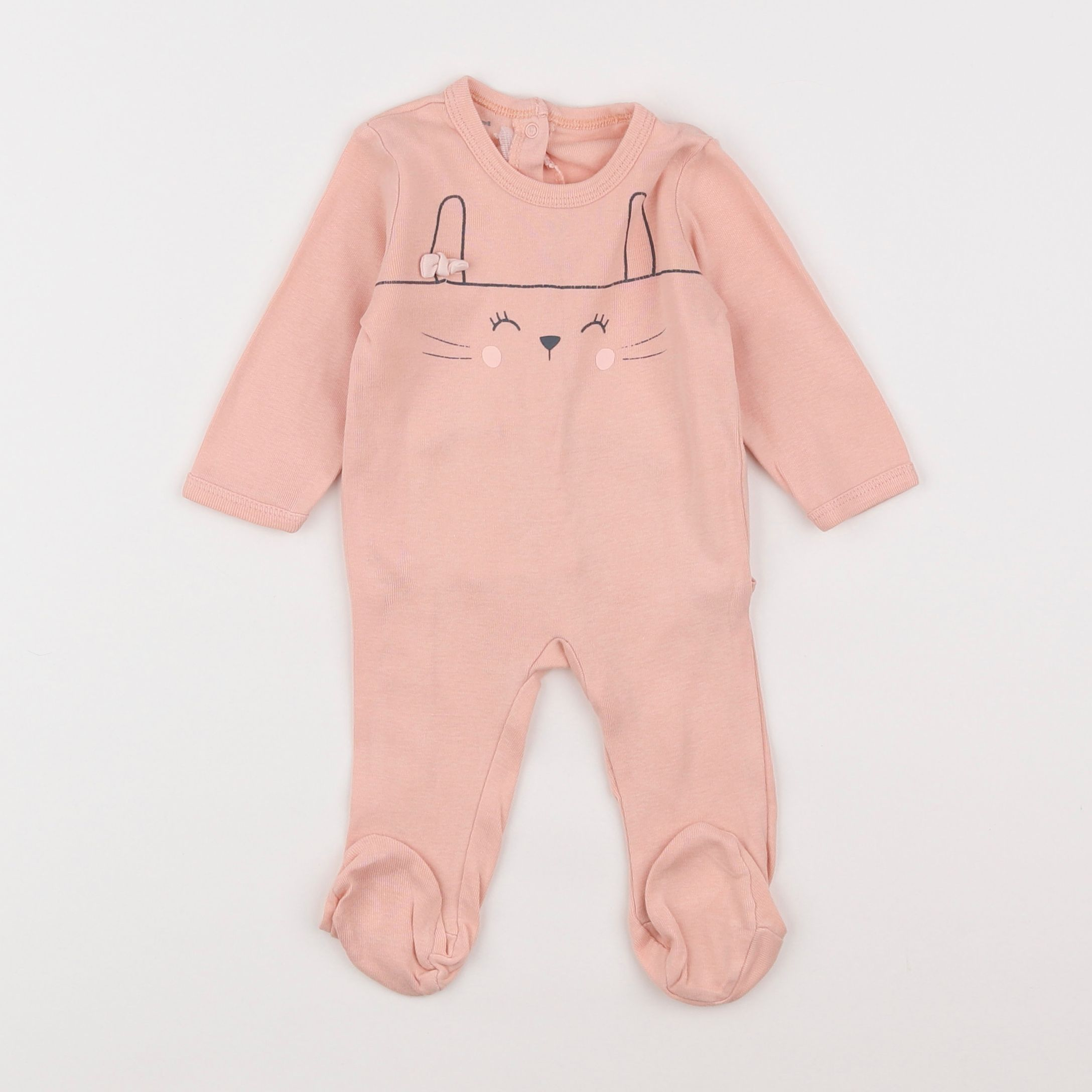 Vertbaudet - pyjama coton rose - 3 mois