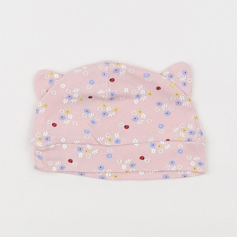 H&M - bonnet rose - 1 mois