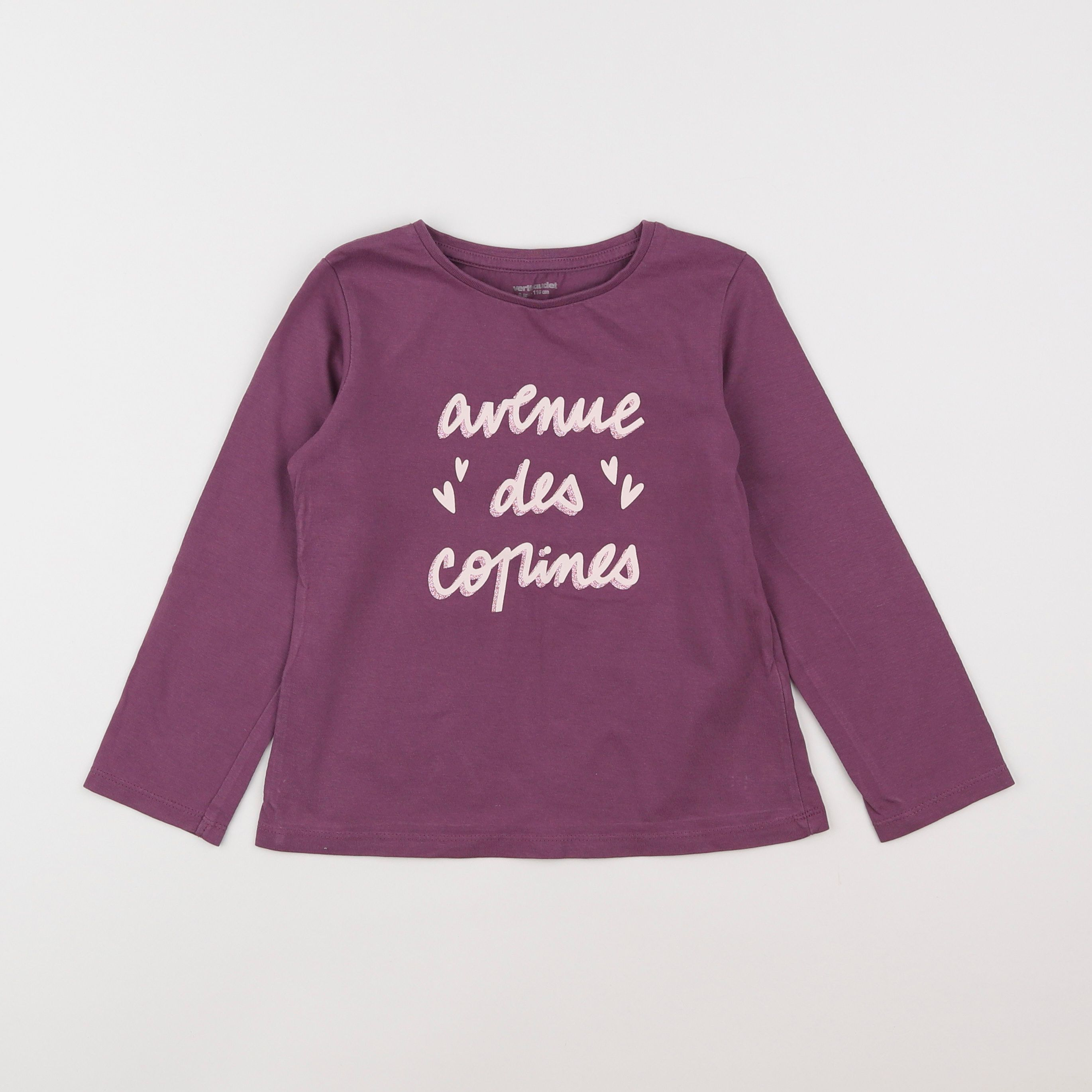 Vertbaudet - tee-shirt violet - 6 ans