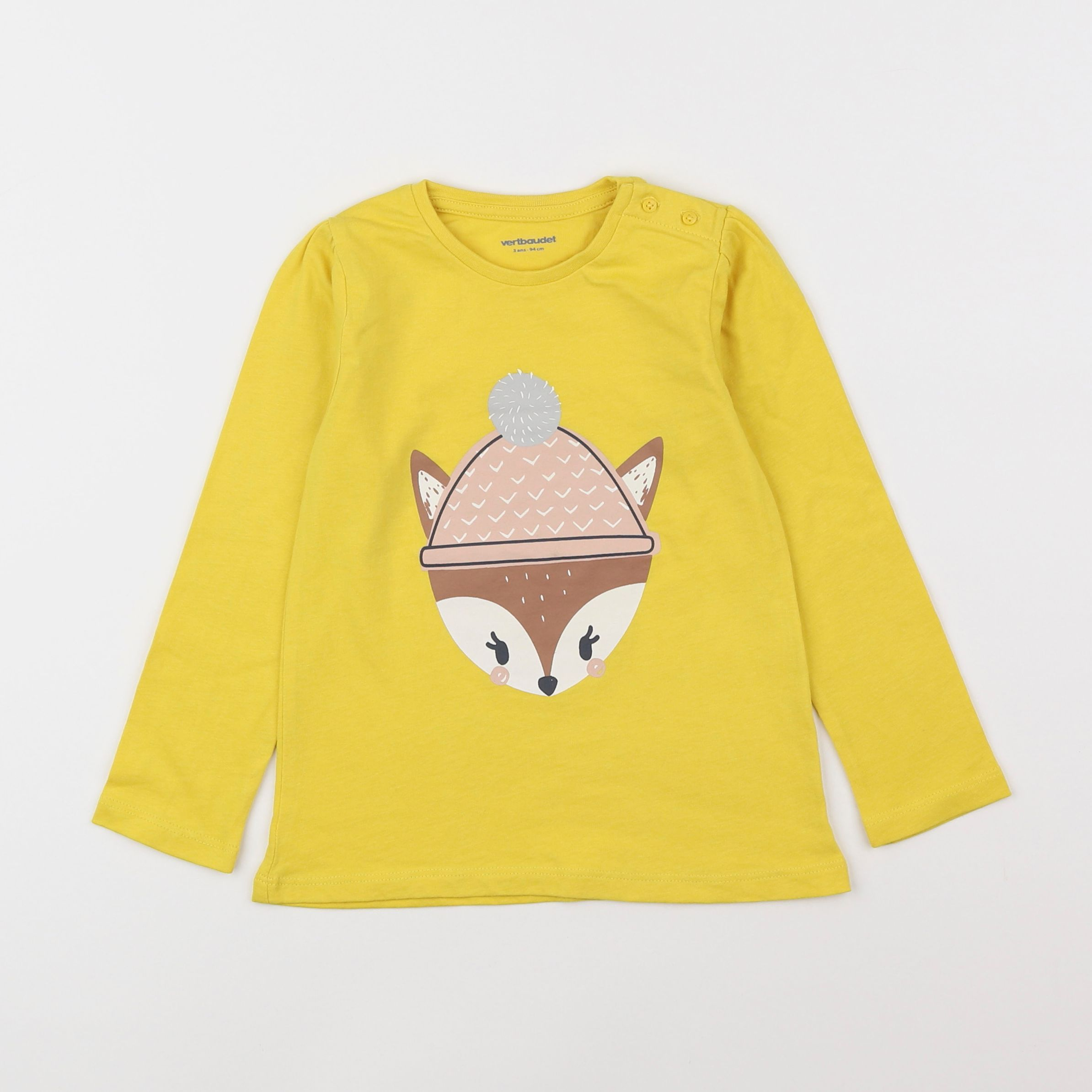 Vertbaudet - tee-shirt jaune - 3 ans