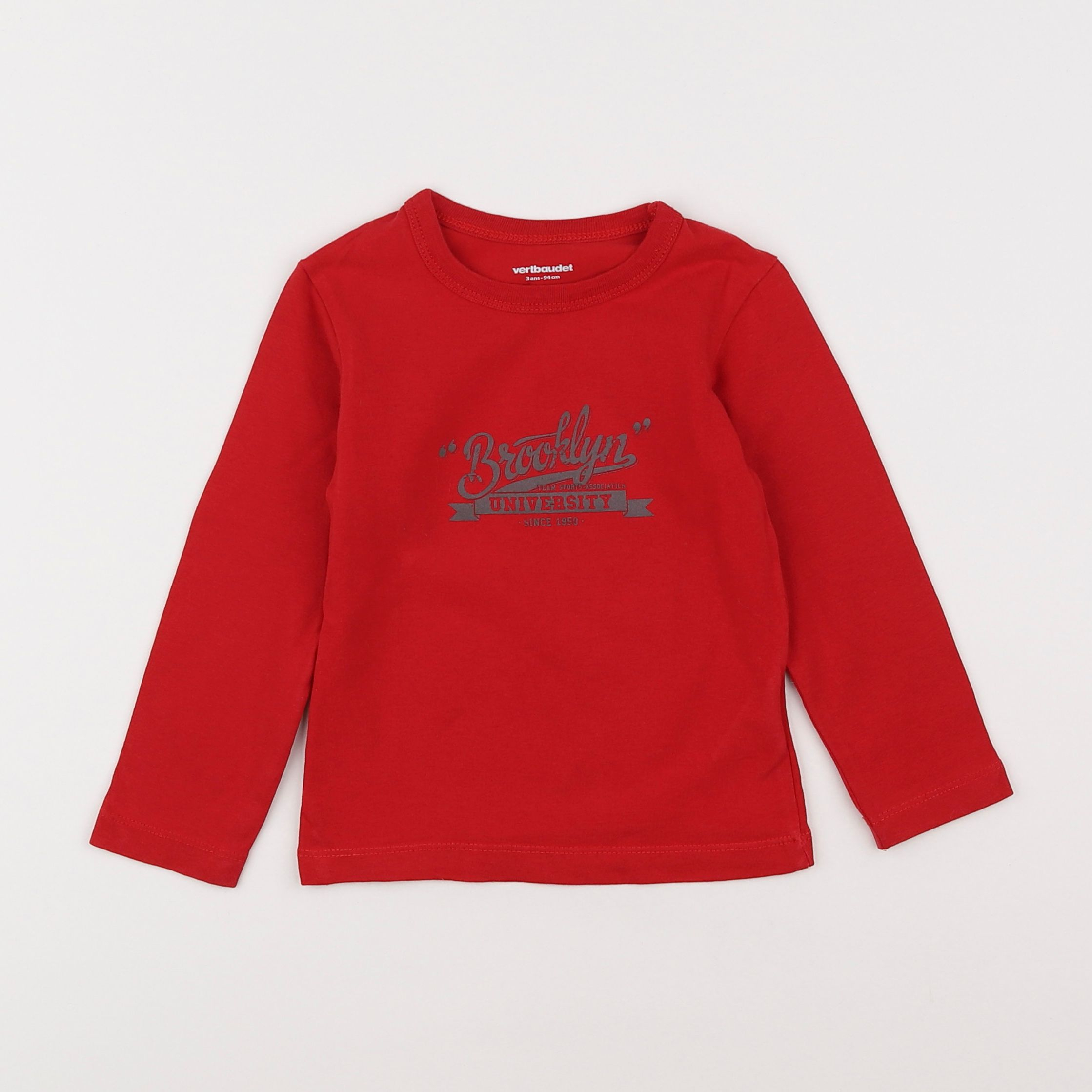 Vertbaudet - tee-shirt rouge - 3 ans