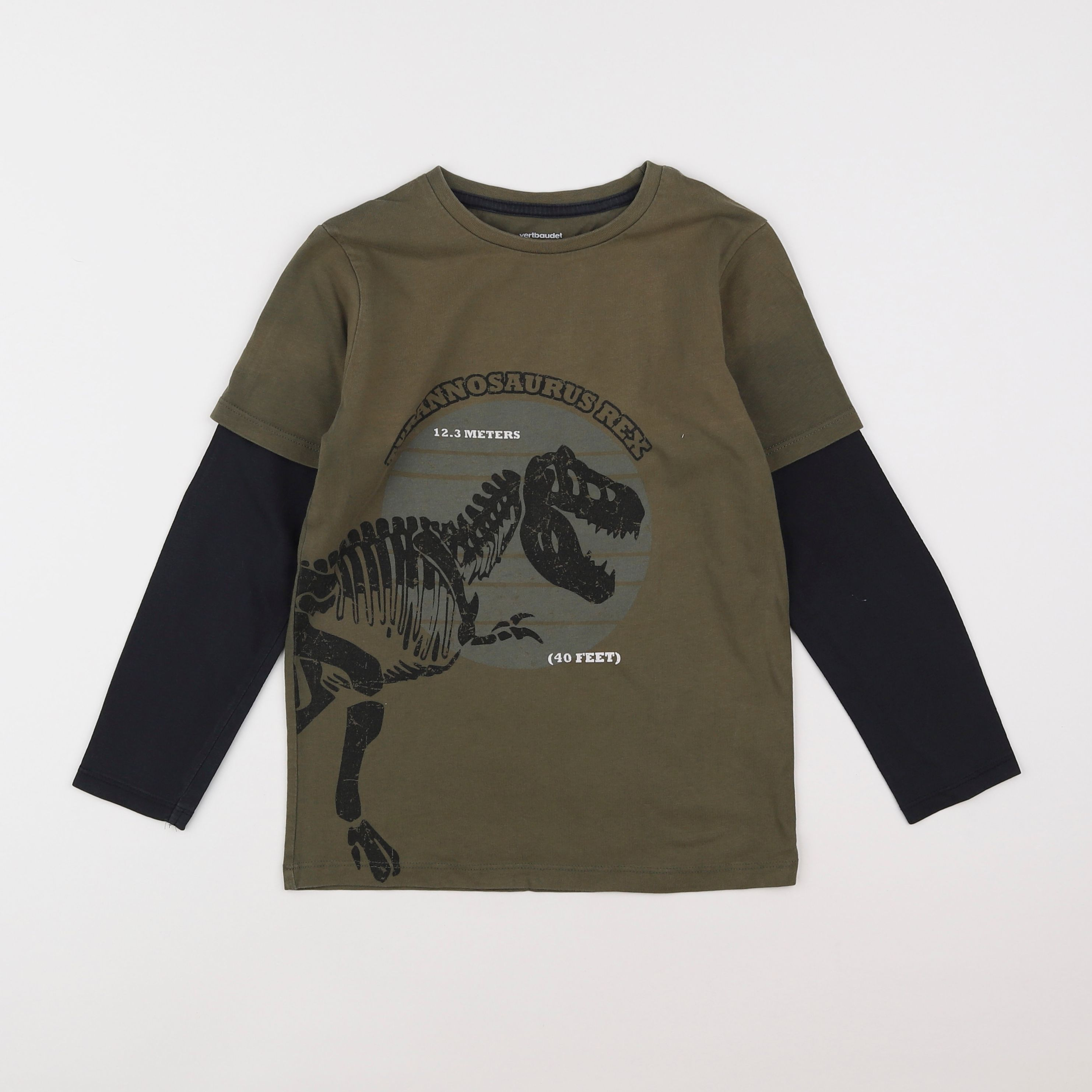 Vertbaudet - tee-shirt vert - 8 ans