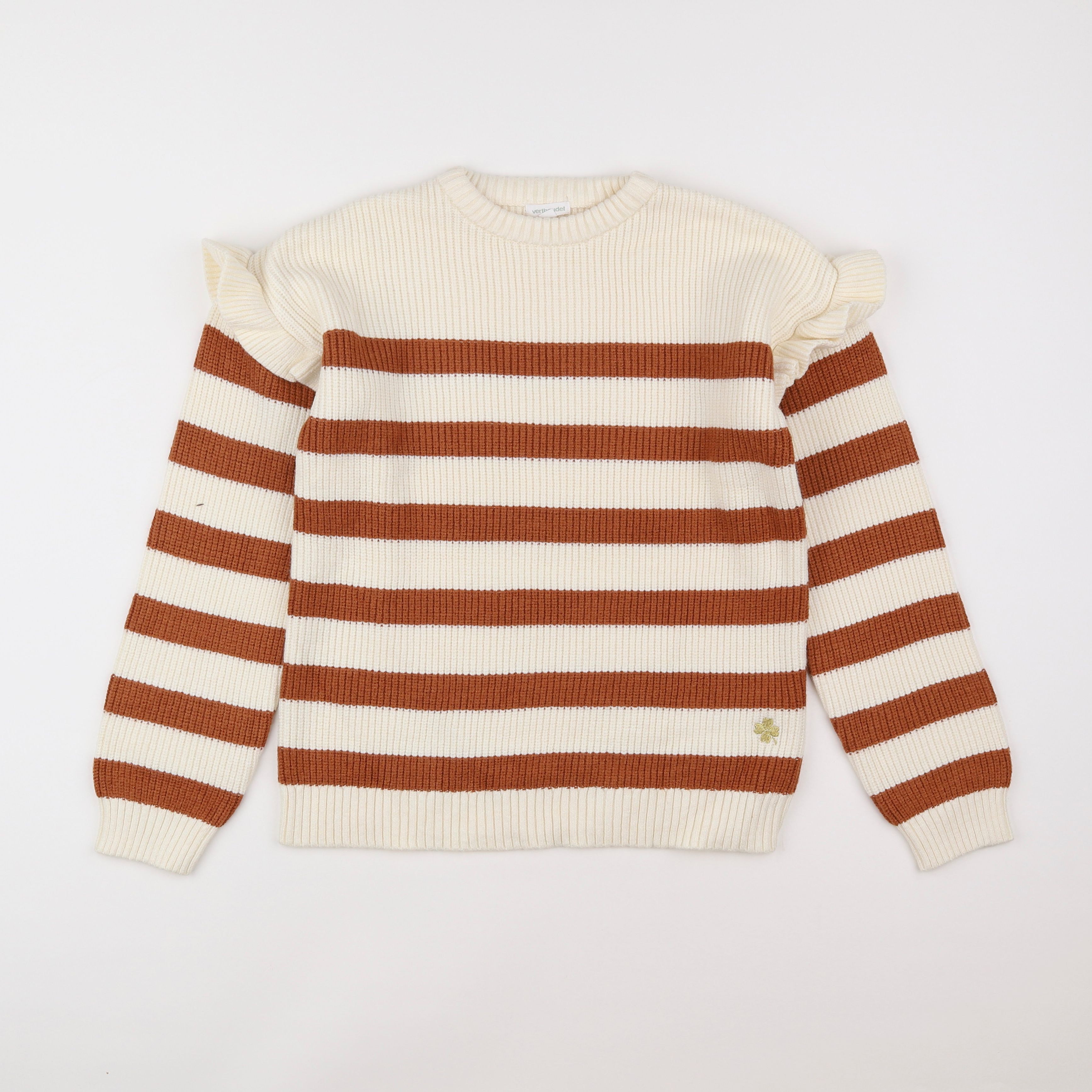 Vertbaudet - pull marron - 12 ans