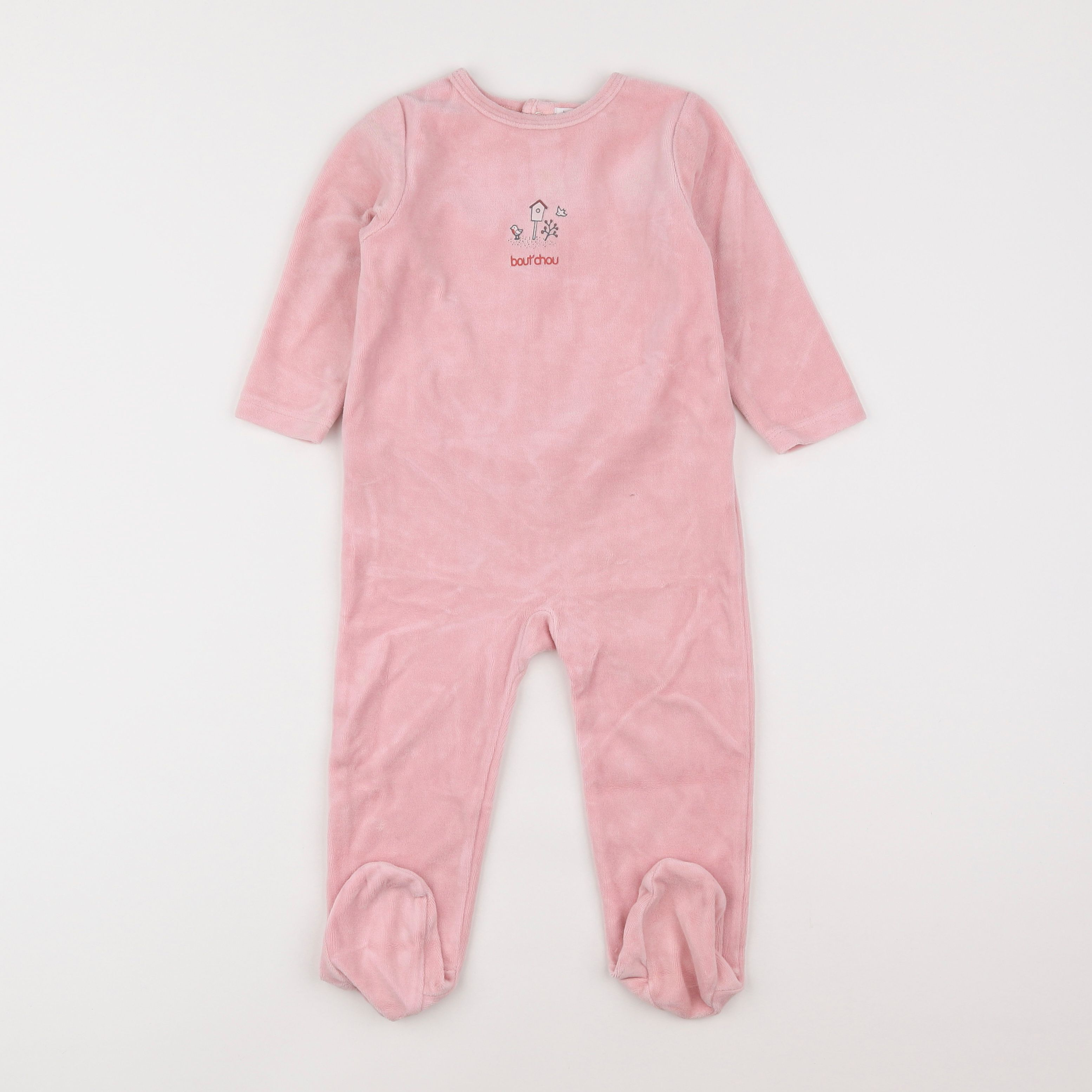 Boutchou - pyjama velours rose - 18 mois