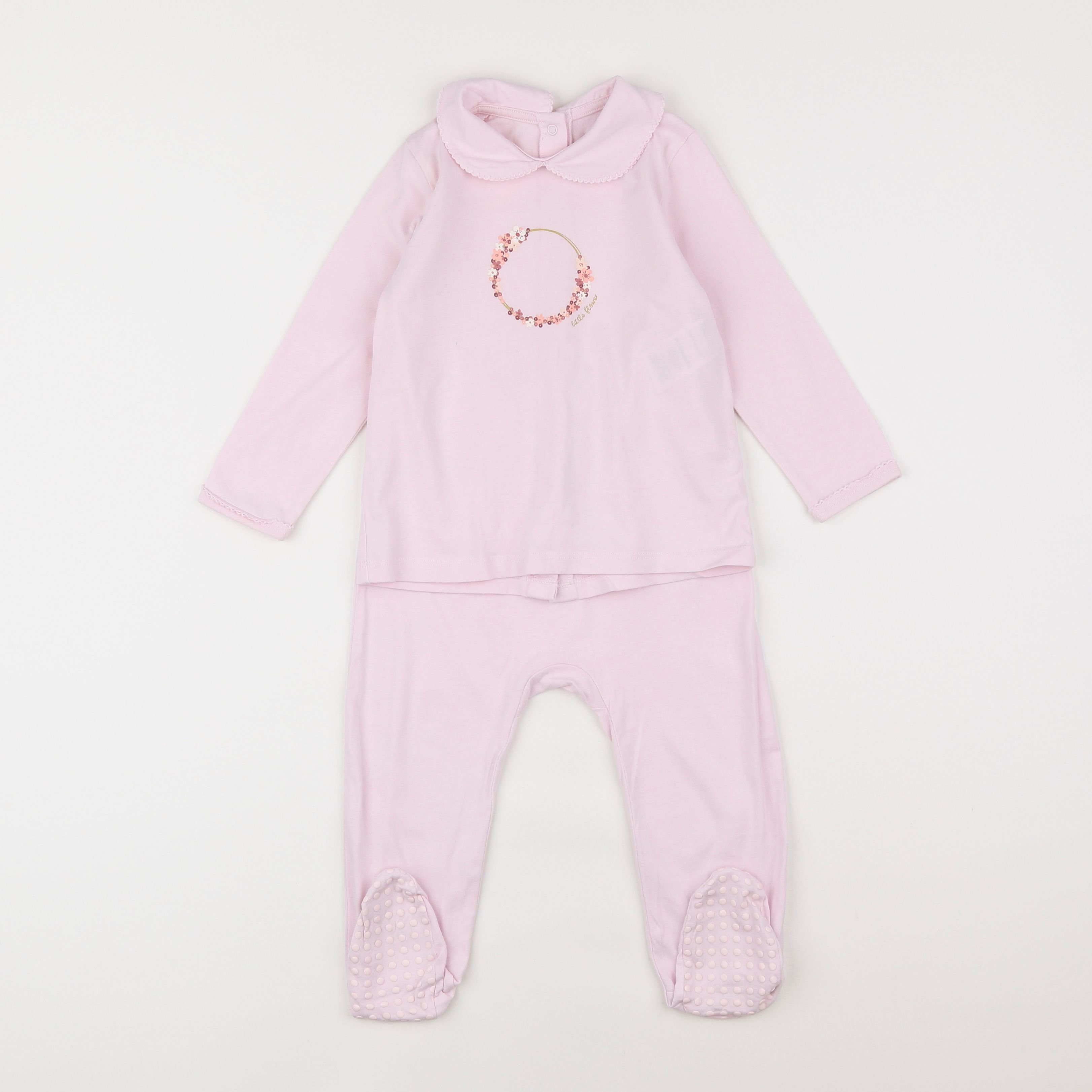 Vertbaudet - pyjama coton rose - 2 ans