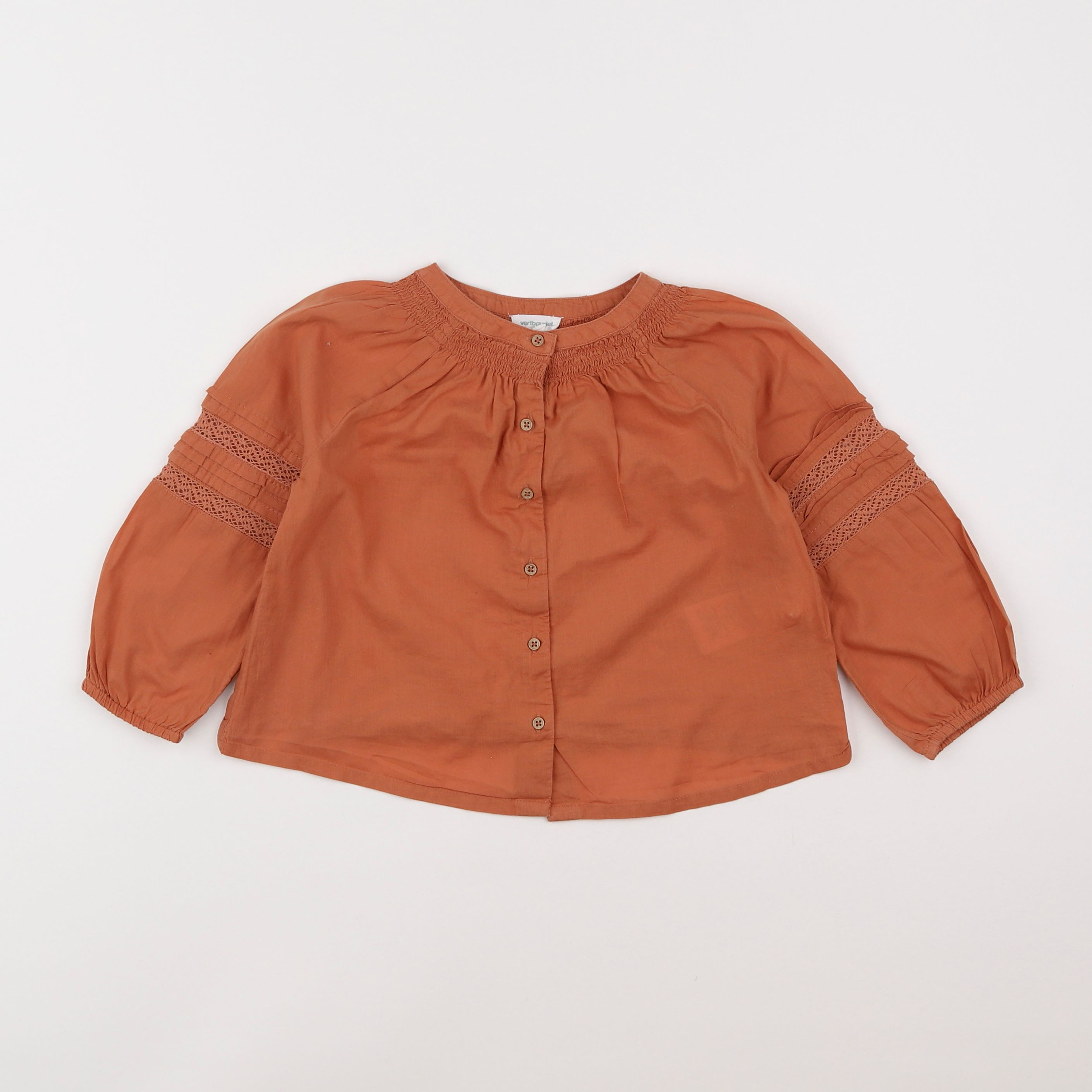 Vertbaudet - blouse marron - 2 ans