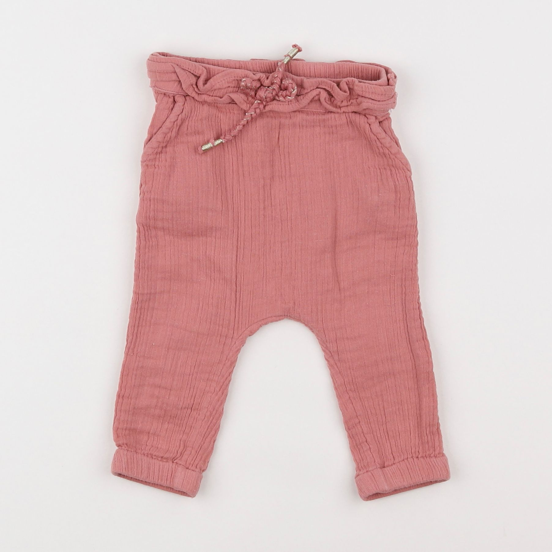 Vertbaudet - pantalon rose - 9 mois