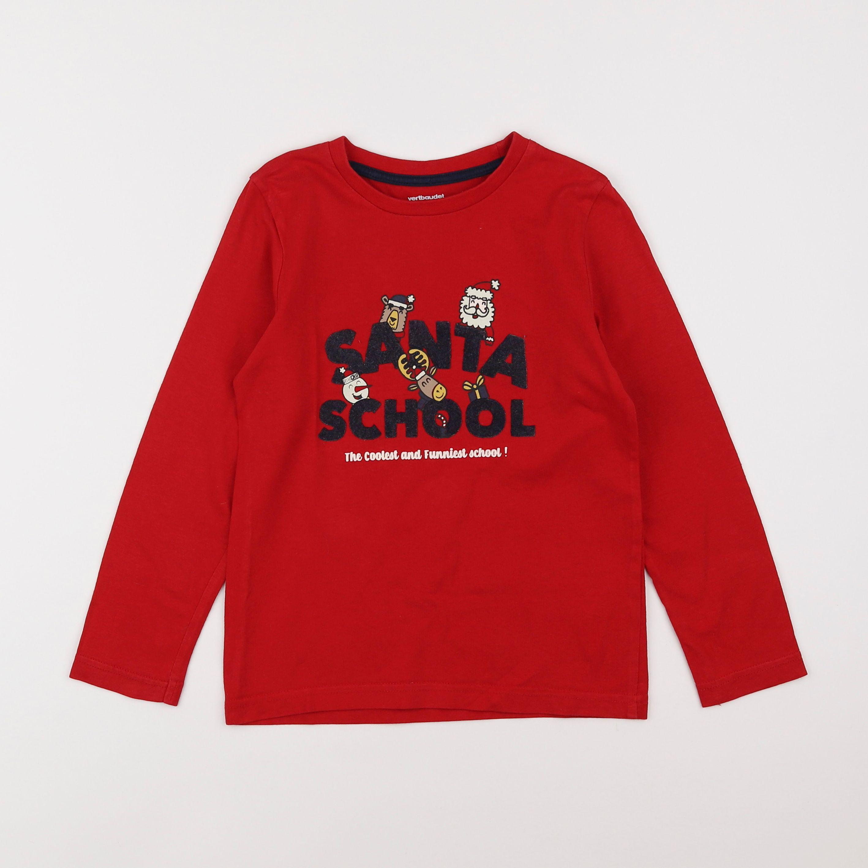 Vertbaudet - tee-shirt rouge - 8 ans