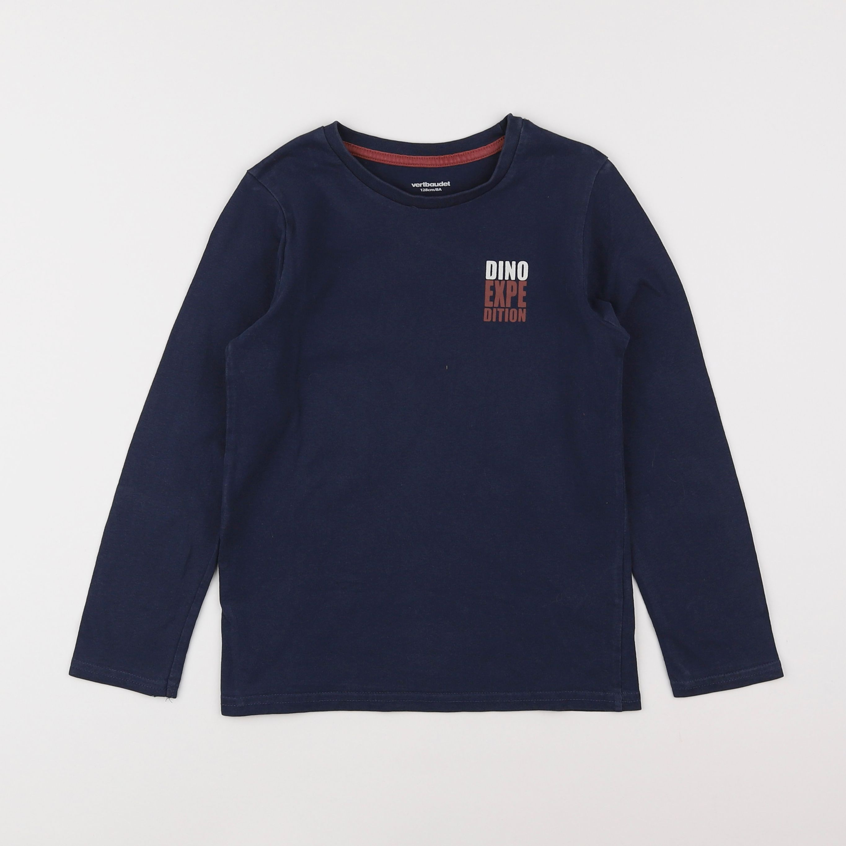 Vertbaudet - tee-shirt bleu - 8 ans