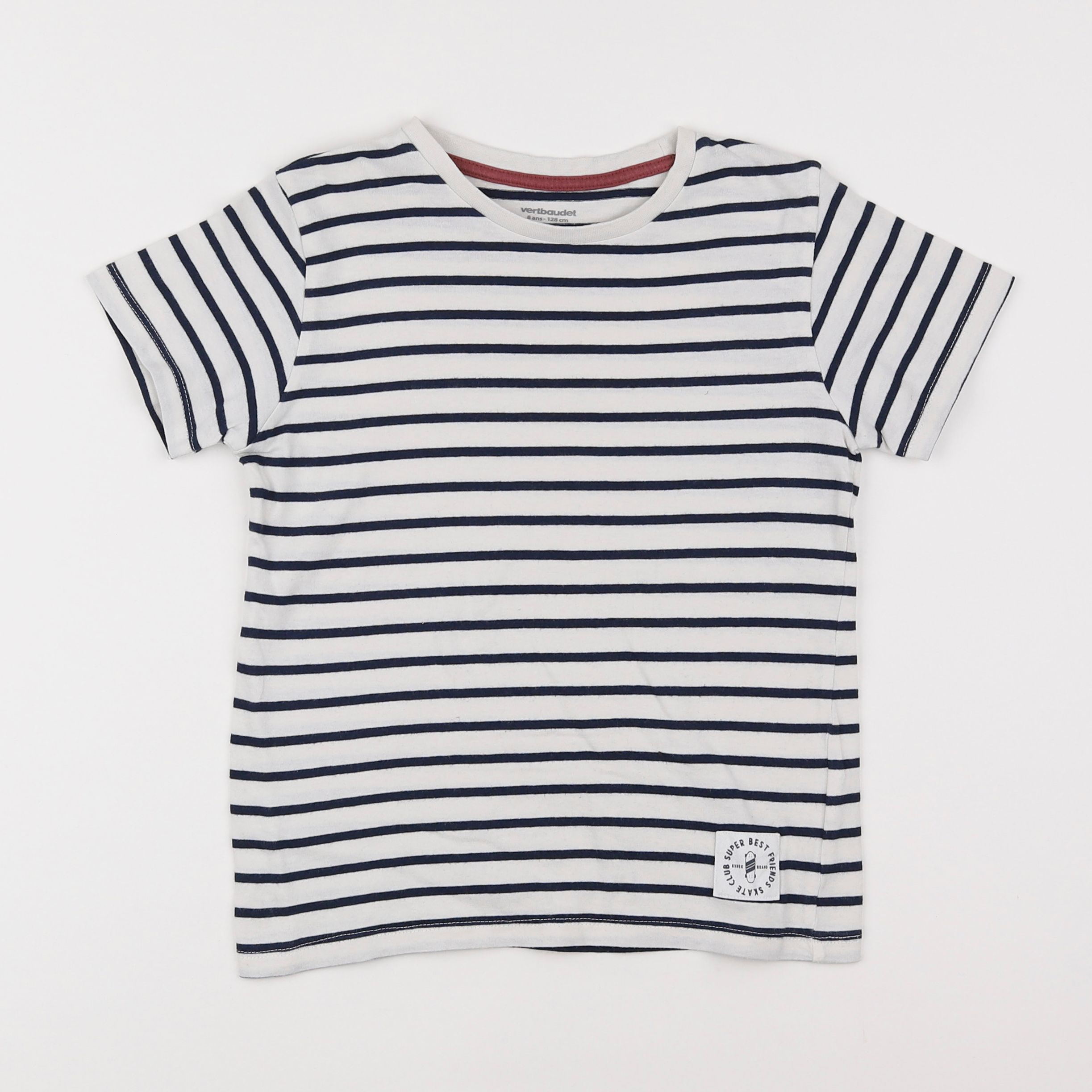 Vertbaudet - tee-shirt blanc - 8 ans