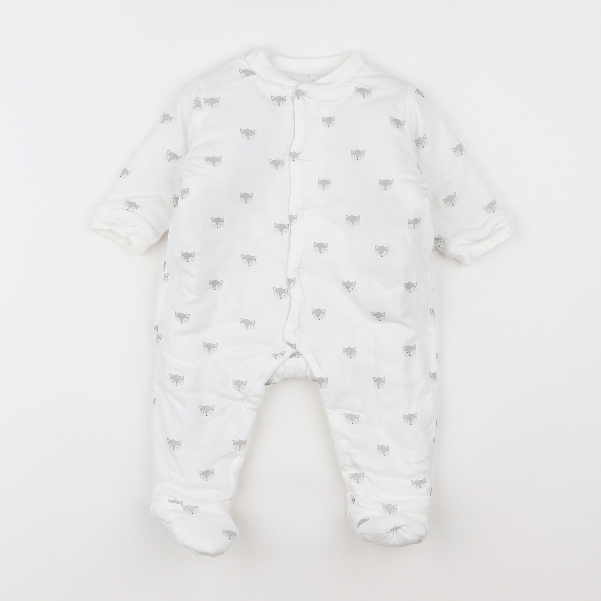 Boutchou - pyjama coton blanc - 3 mois