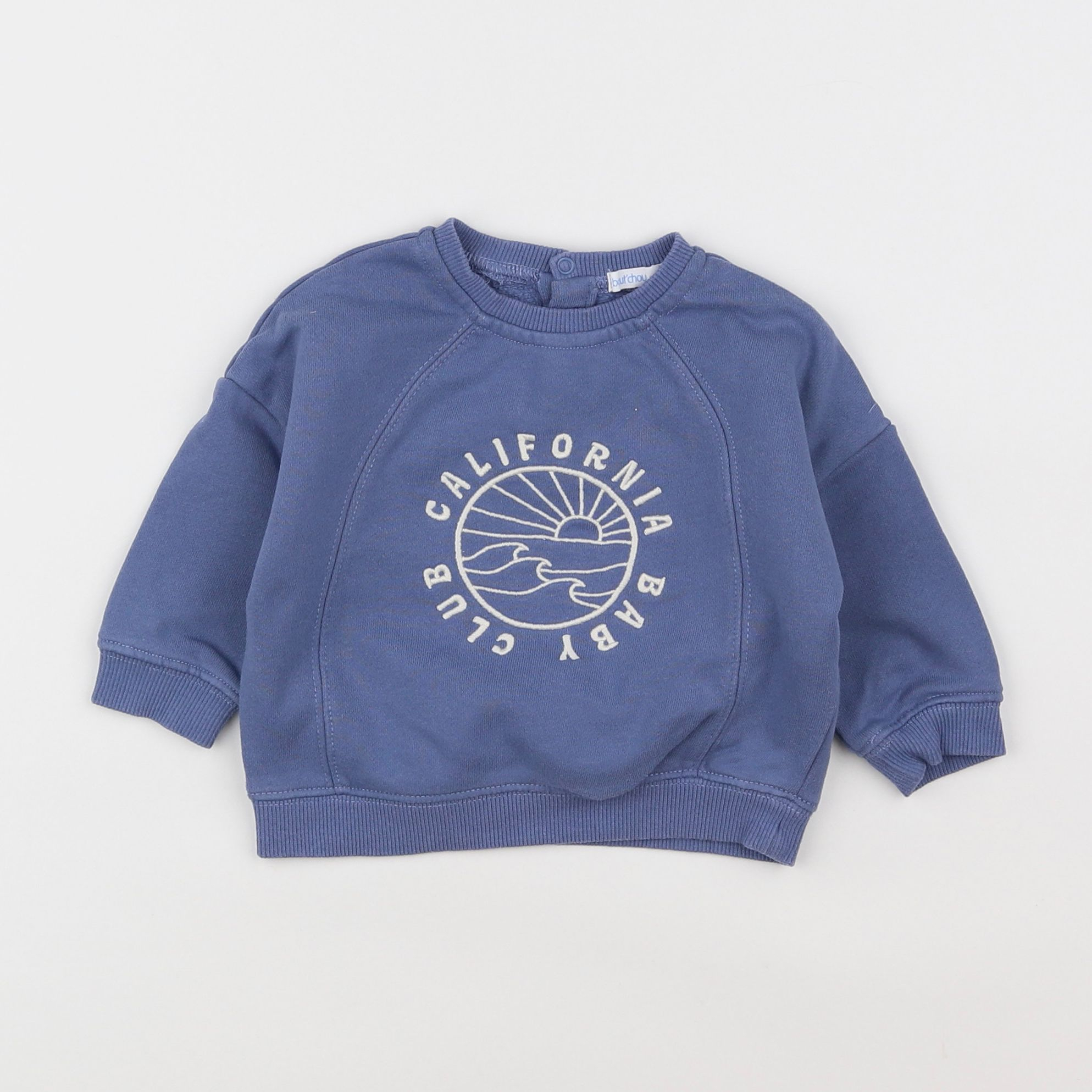 Boutchou - sweat bleu - 6 mois