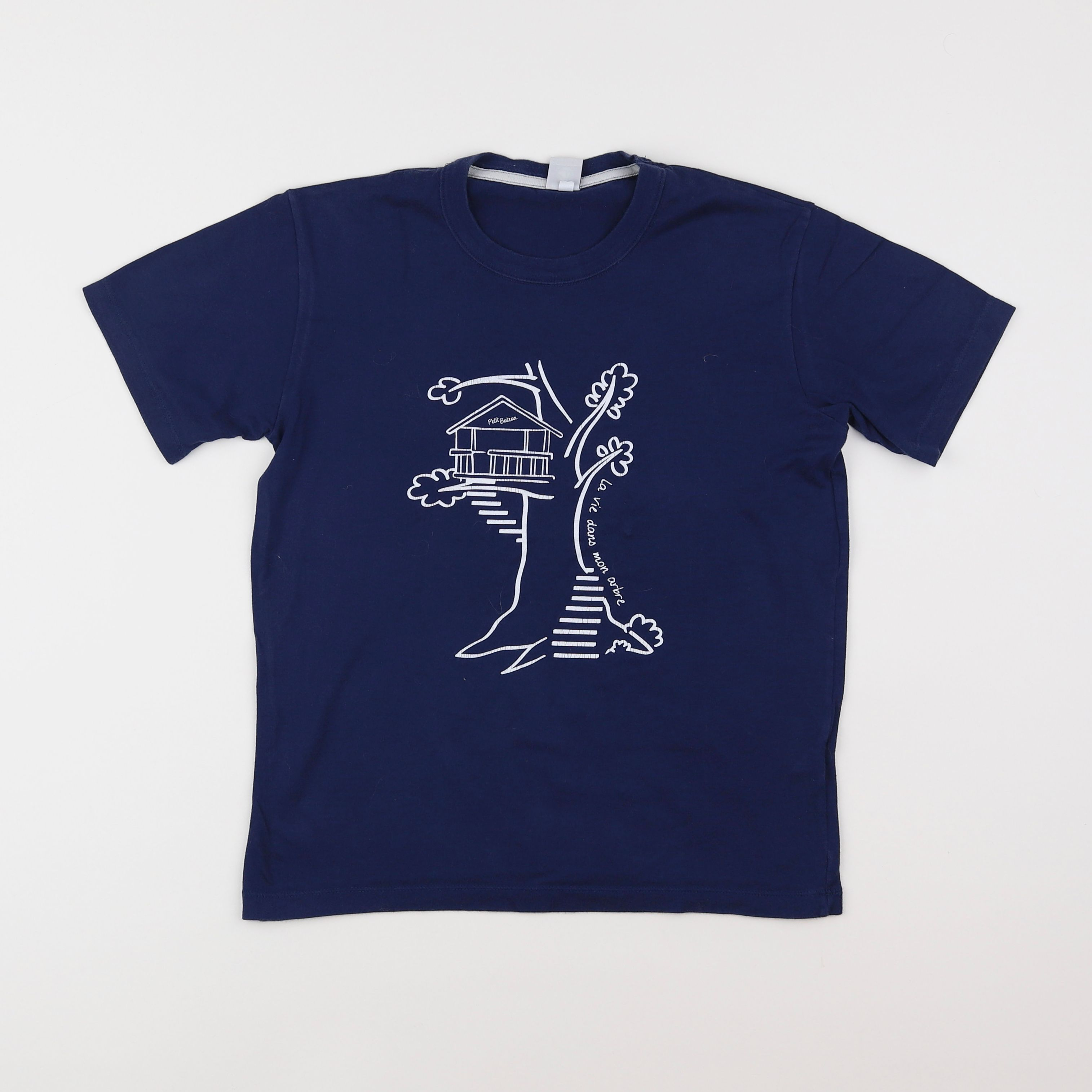 Petit Bateau - tee-shirt bleu - 12 ans