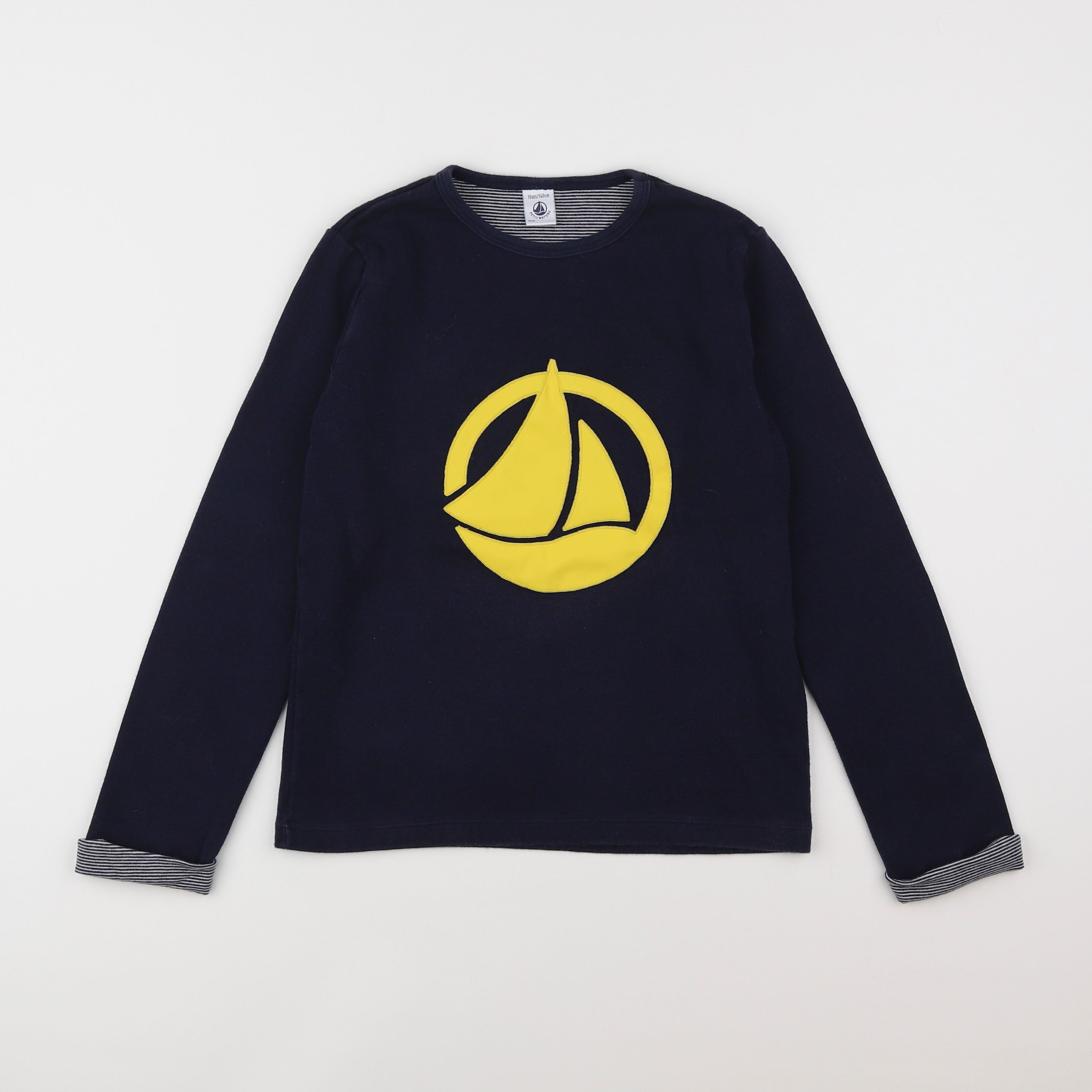 Petit Bateau - tee-shirt bleu - 10 ans