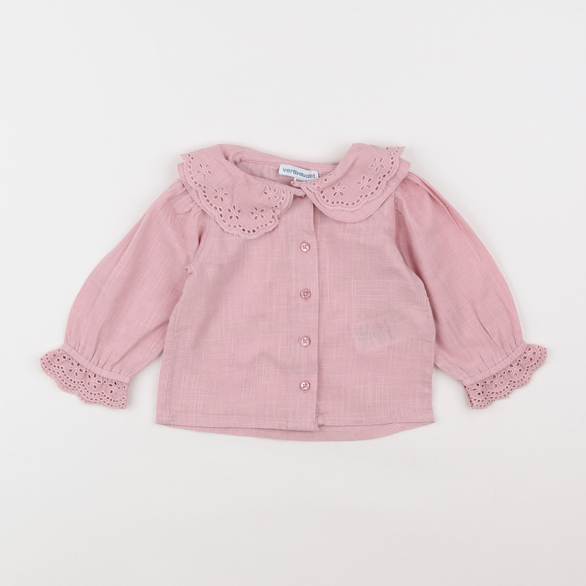 Vertbaudet - blouse rose - 6 mois