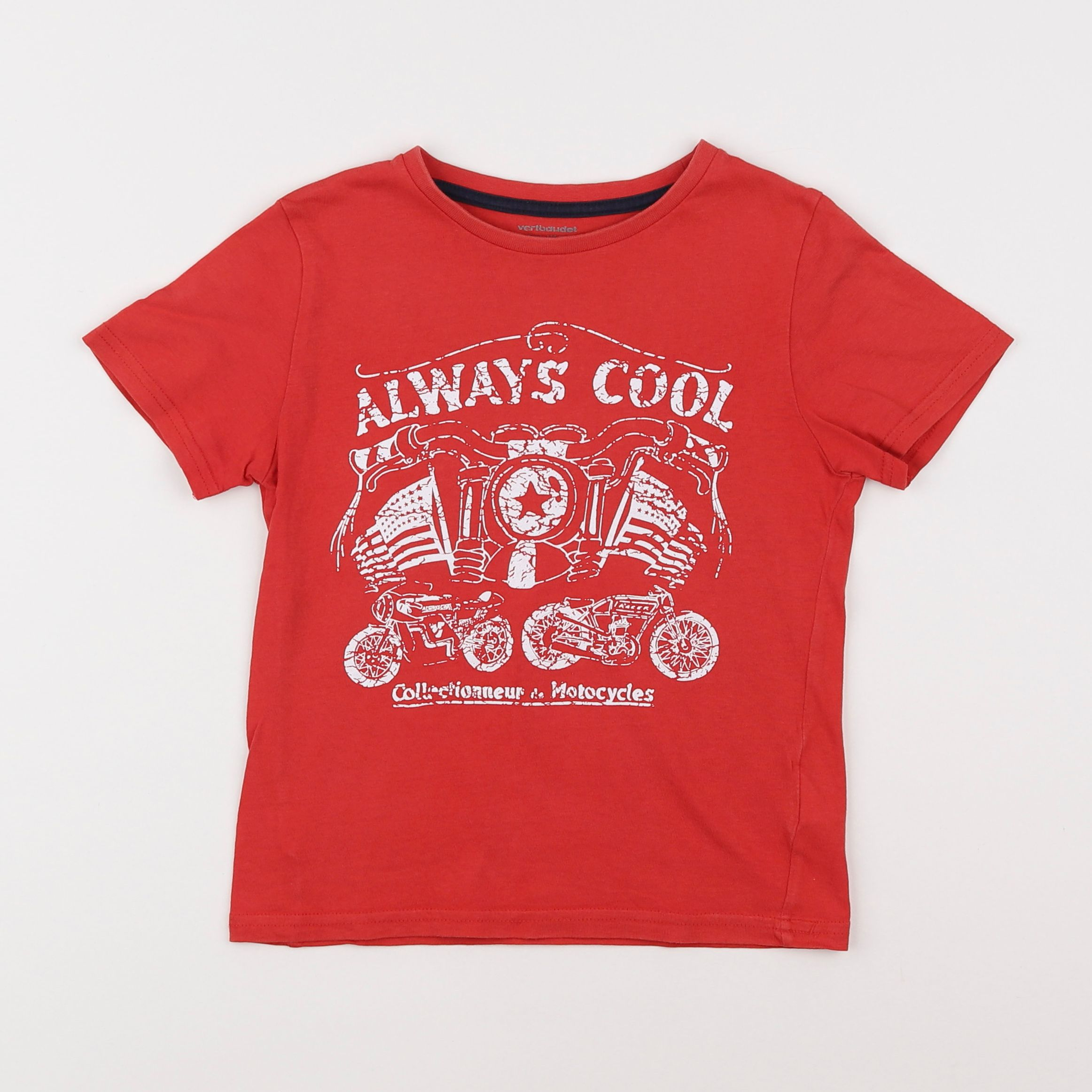 Vertbaudet - tee-shirt rouge - 6 ans