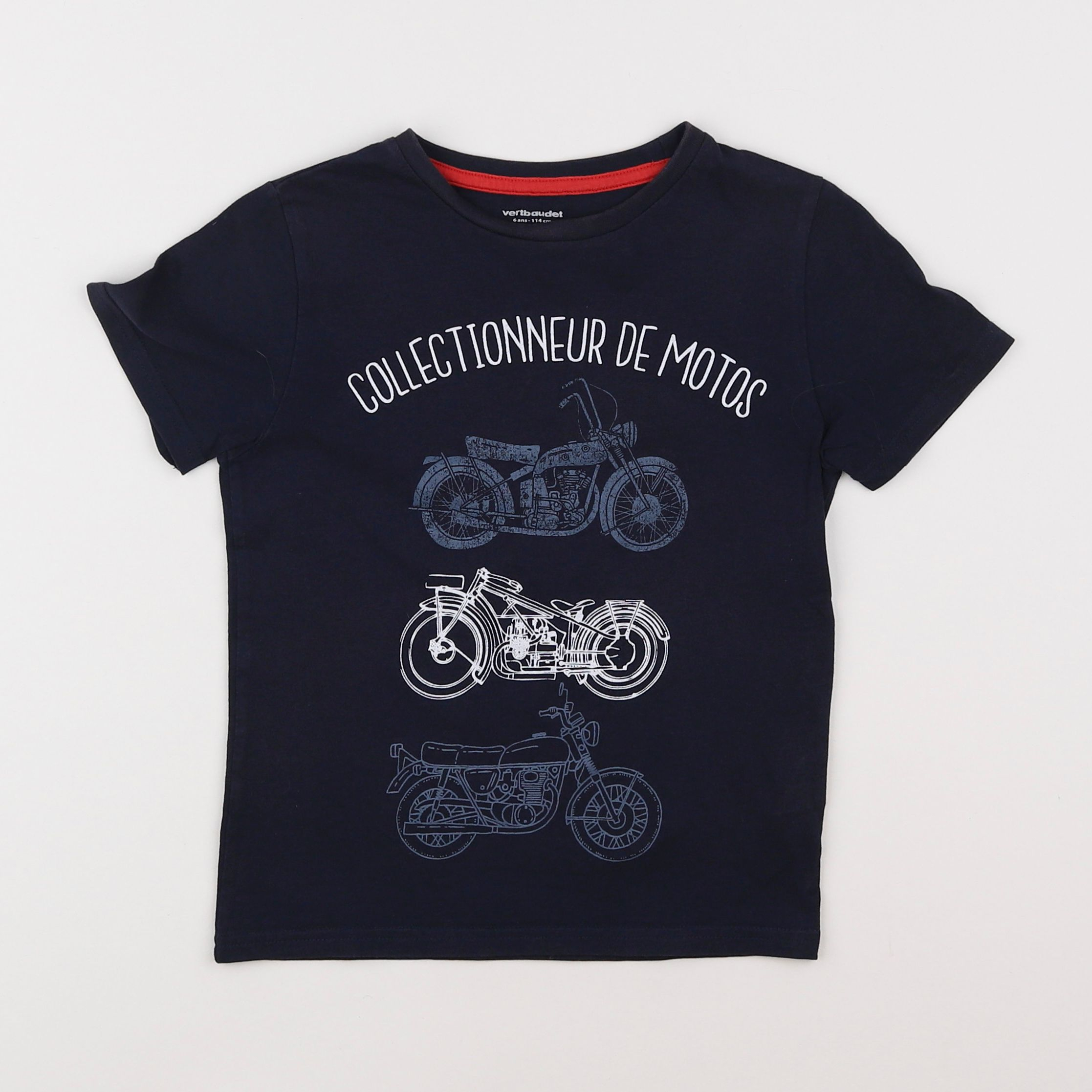 Vertbaudet - tee-shirt bleu - 6 ans