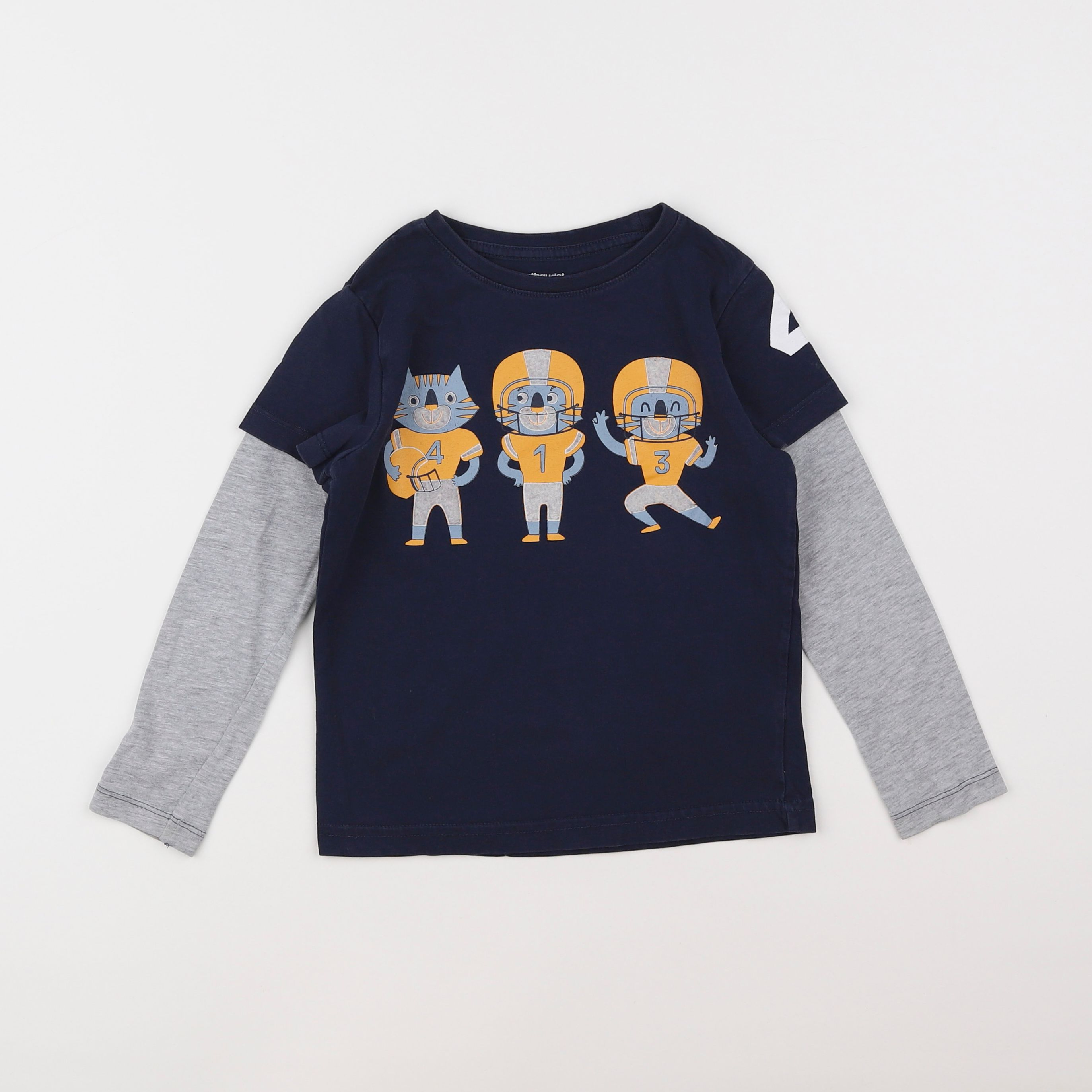 Vertbaudet - tee-shirt bleu - 5 ans