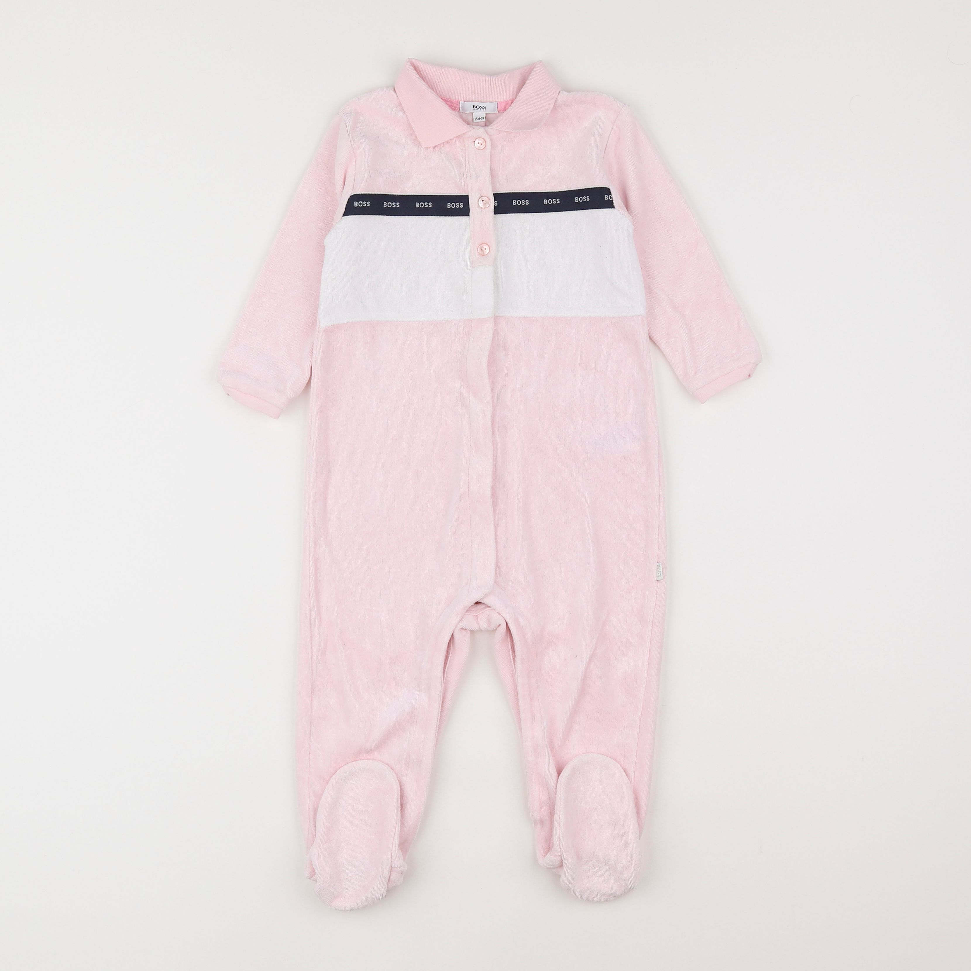 Hugo Boss - pyjama velours rose - 18 mois