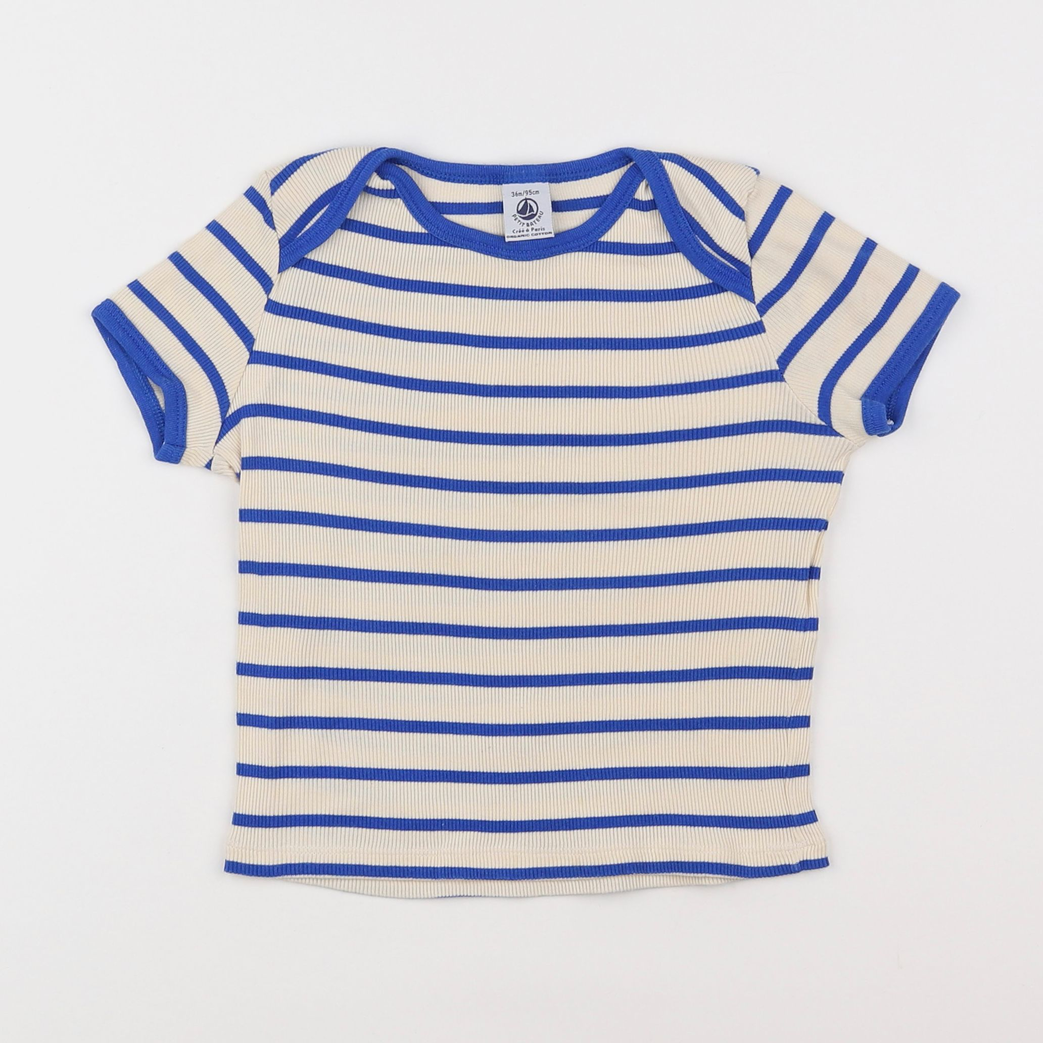 Petit Bateau - tee-shirt bleu - 3 ans