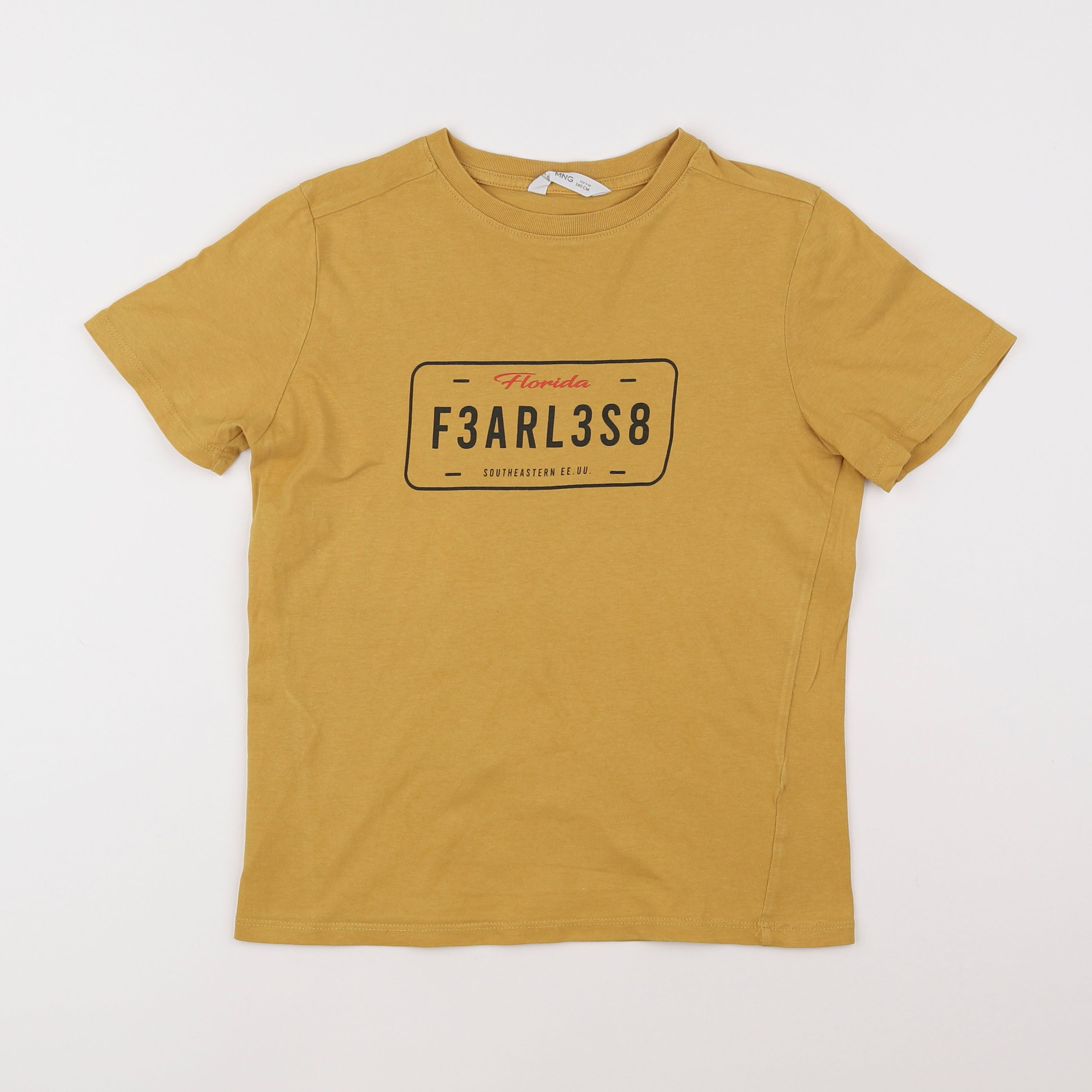 Mango - tee-shirt jaune - 9/10 ans