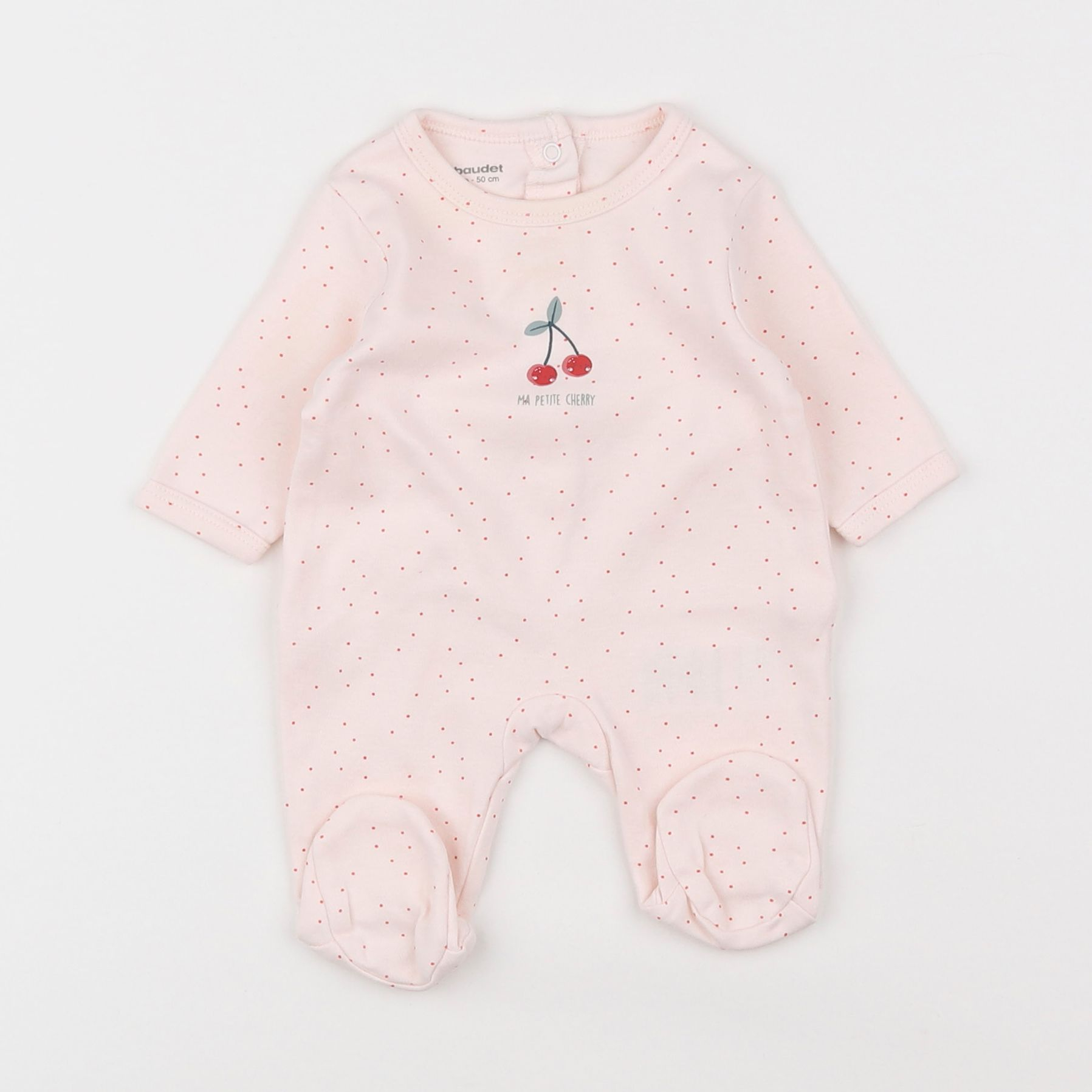 Vertbaudet - pyjama coton rose - 0 mois