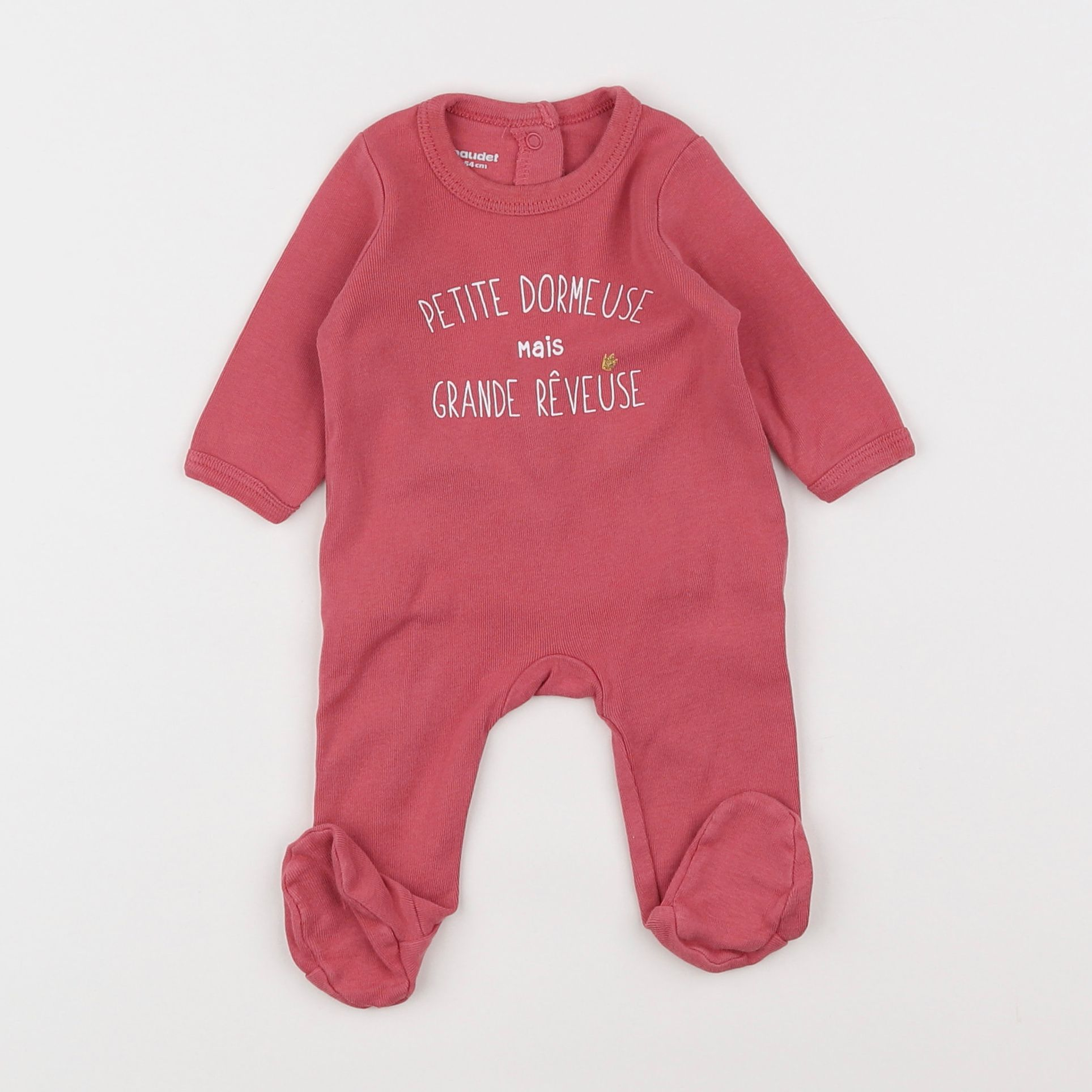 Vertbaudet - pyjama coton rose - 1 mois