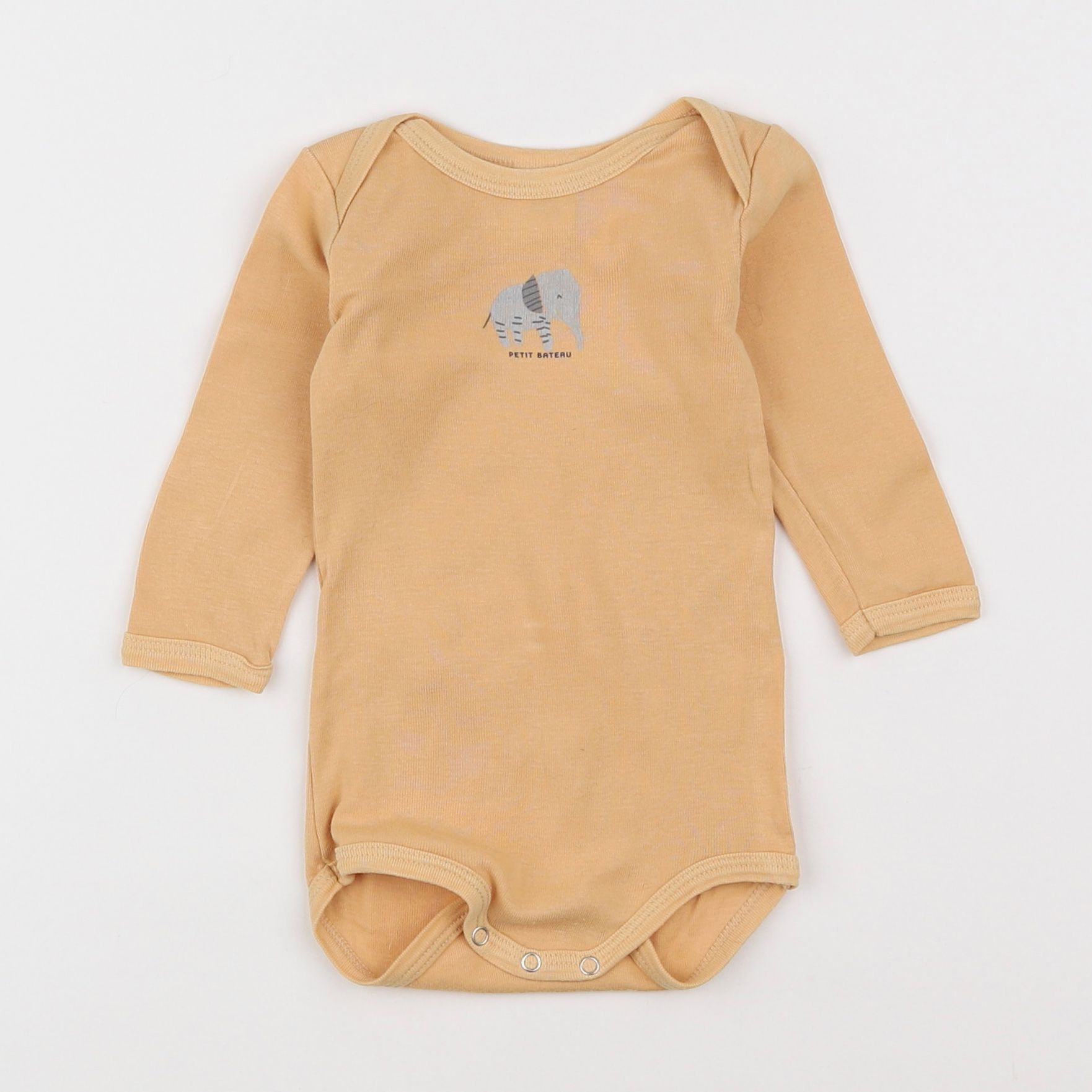 Petit Bateau - body orange - 6 mois