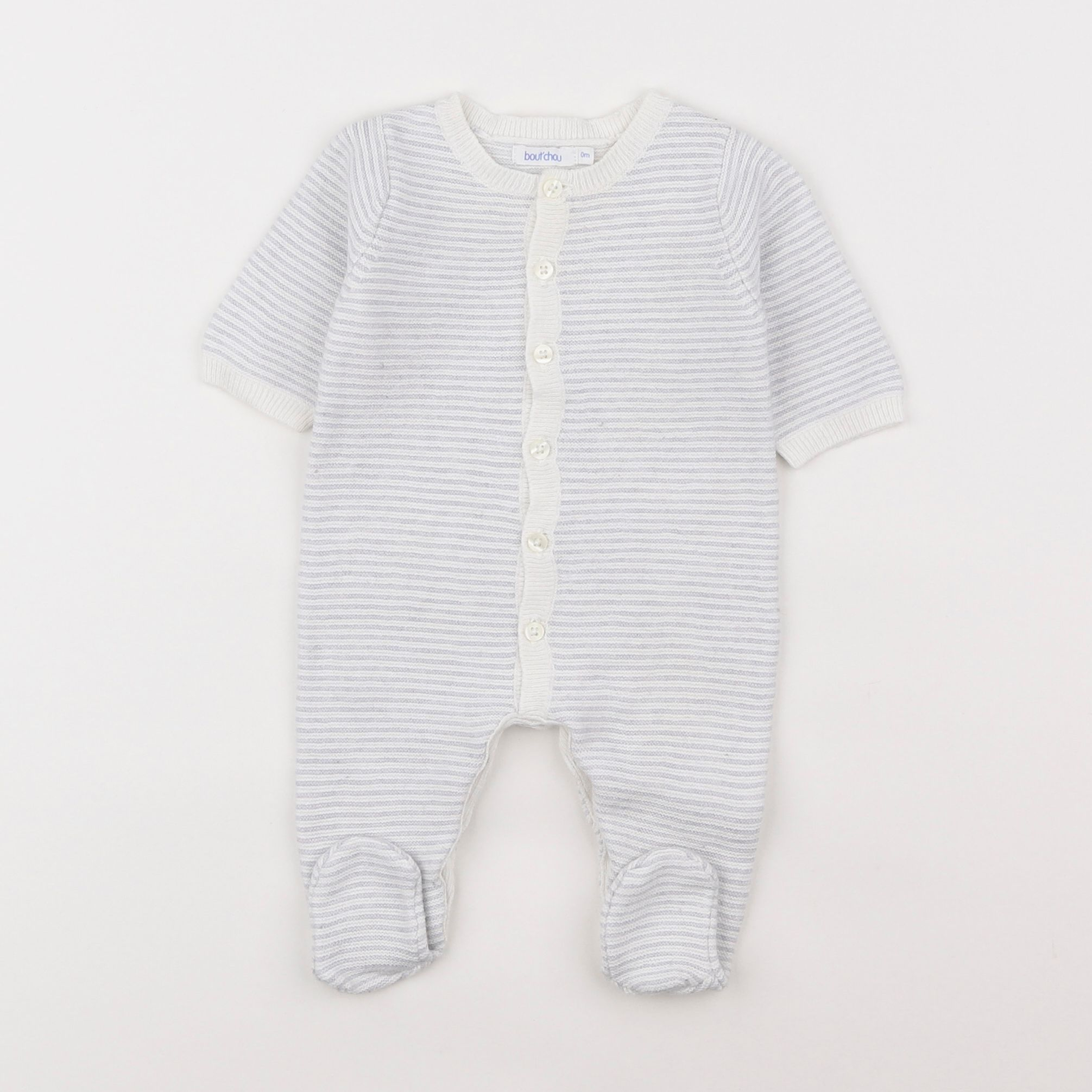 Boutchou - pyjama coton gris - 0 mois