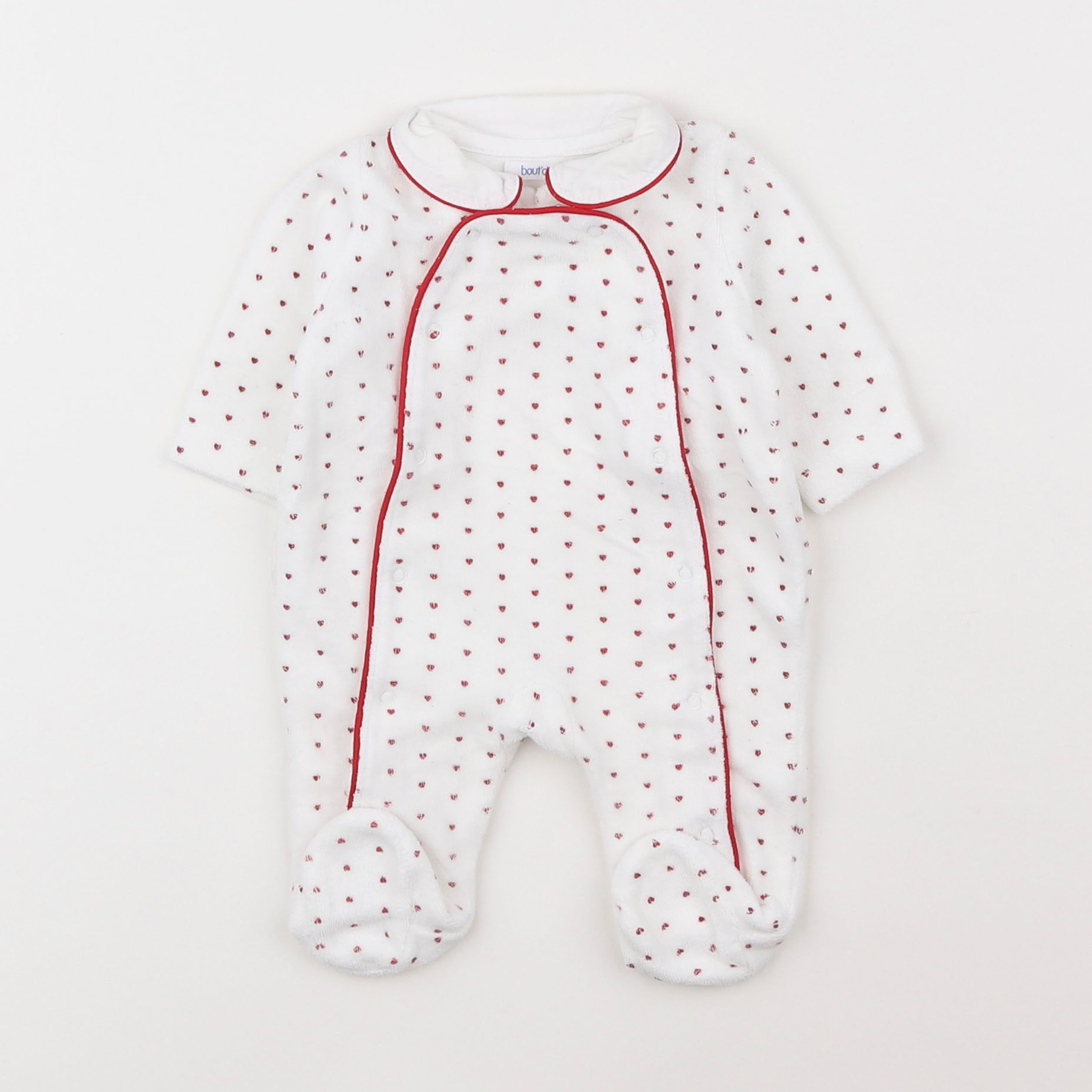 Boutchou - pyjama velours blanc - 0 mois