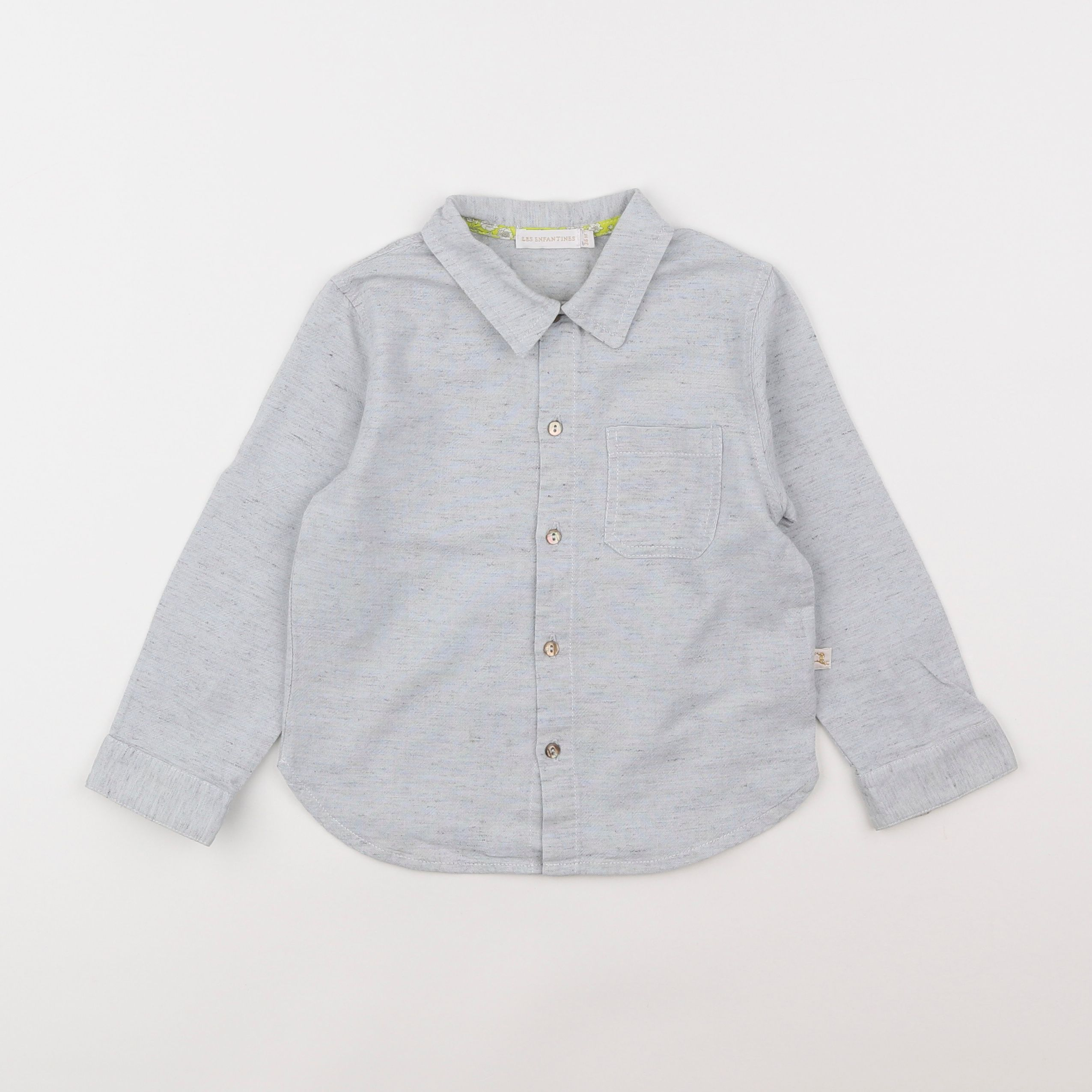 Les Enfantines - chemise gris - 3 ans