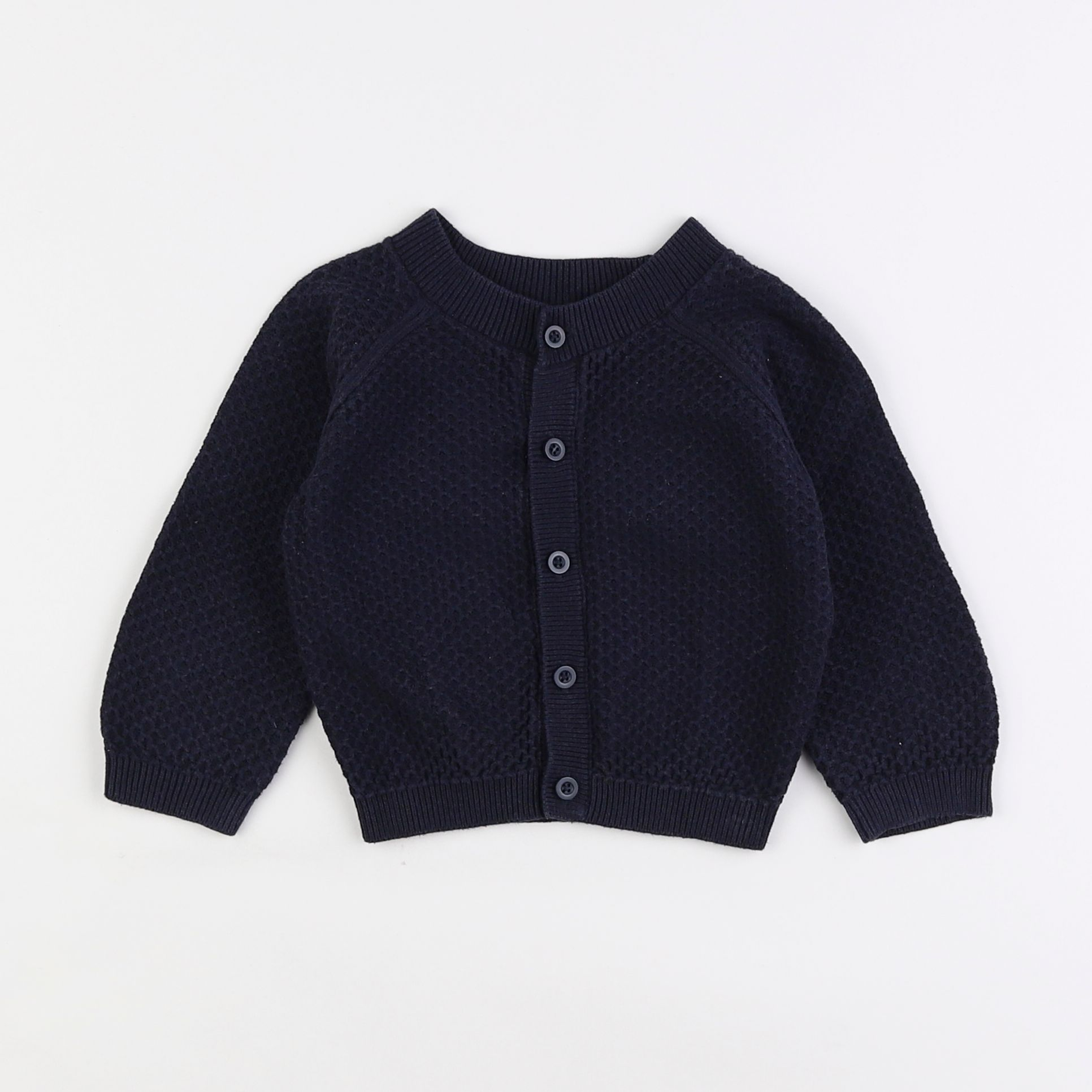 Petit Bateau - gilet bleu - 12 mois