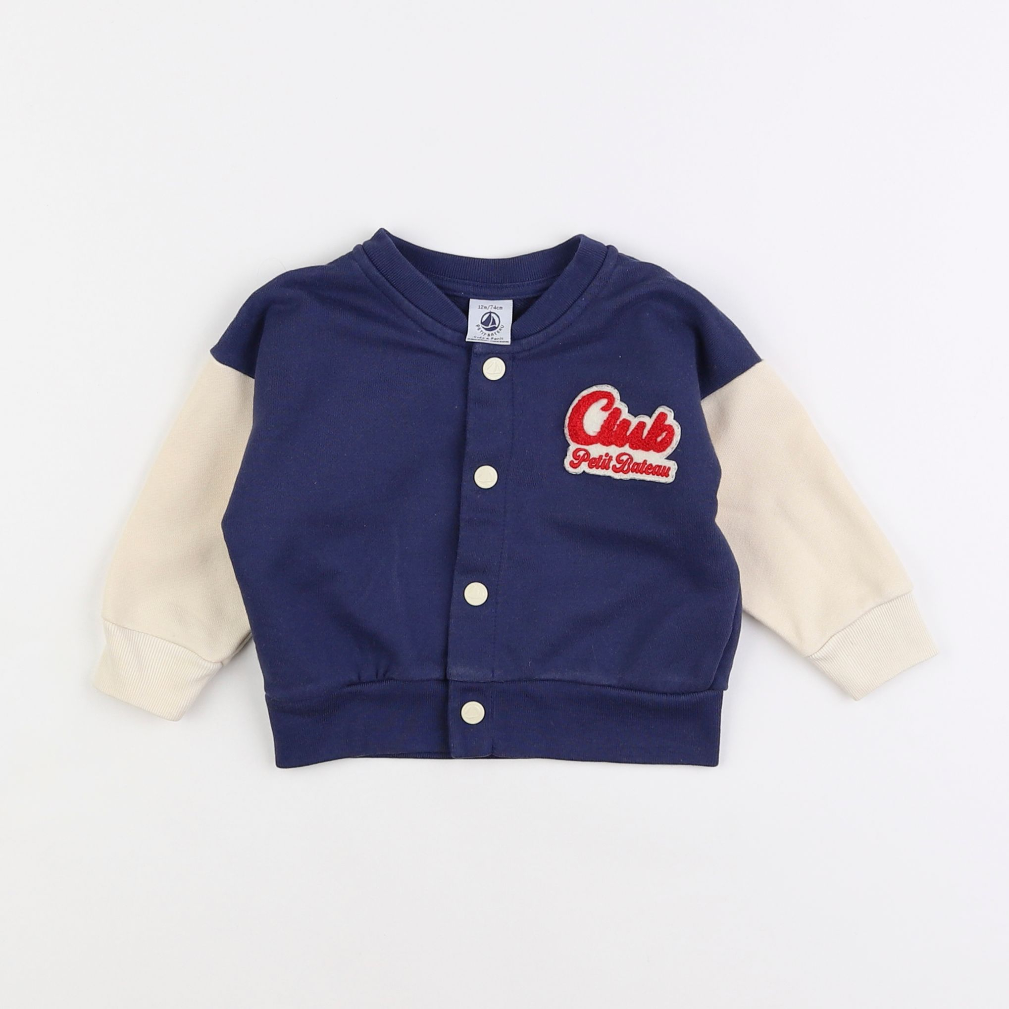 Petit Bateau - veste bleu - 12 mois