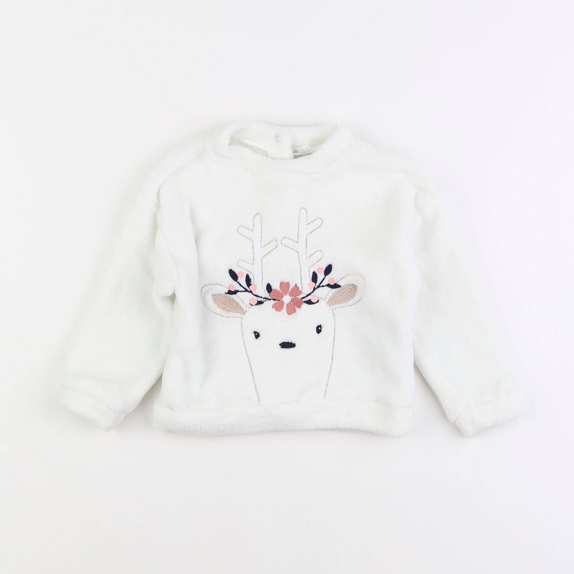 Vertbaudet - sweat blanc - 2 ans