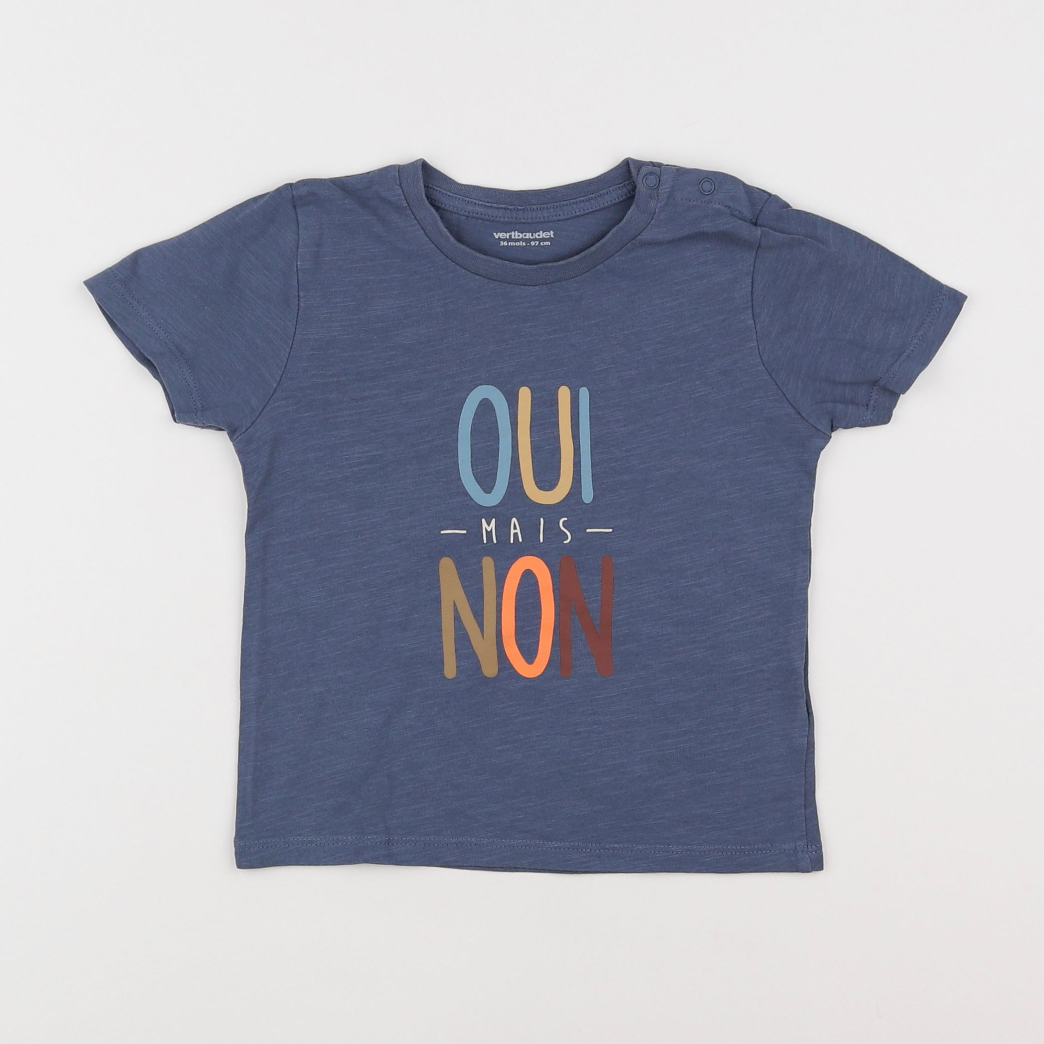 Vertbaudet - tee-shirt bleu - 3 ans