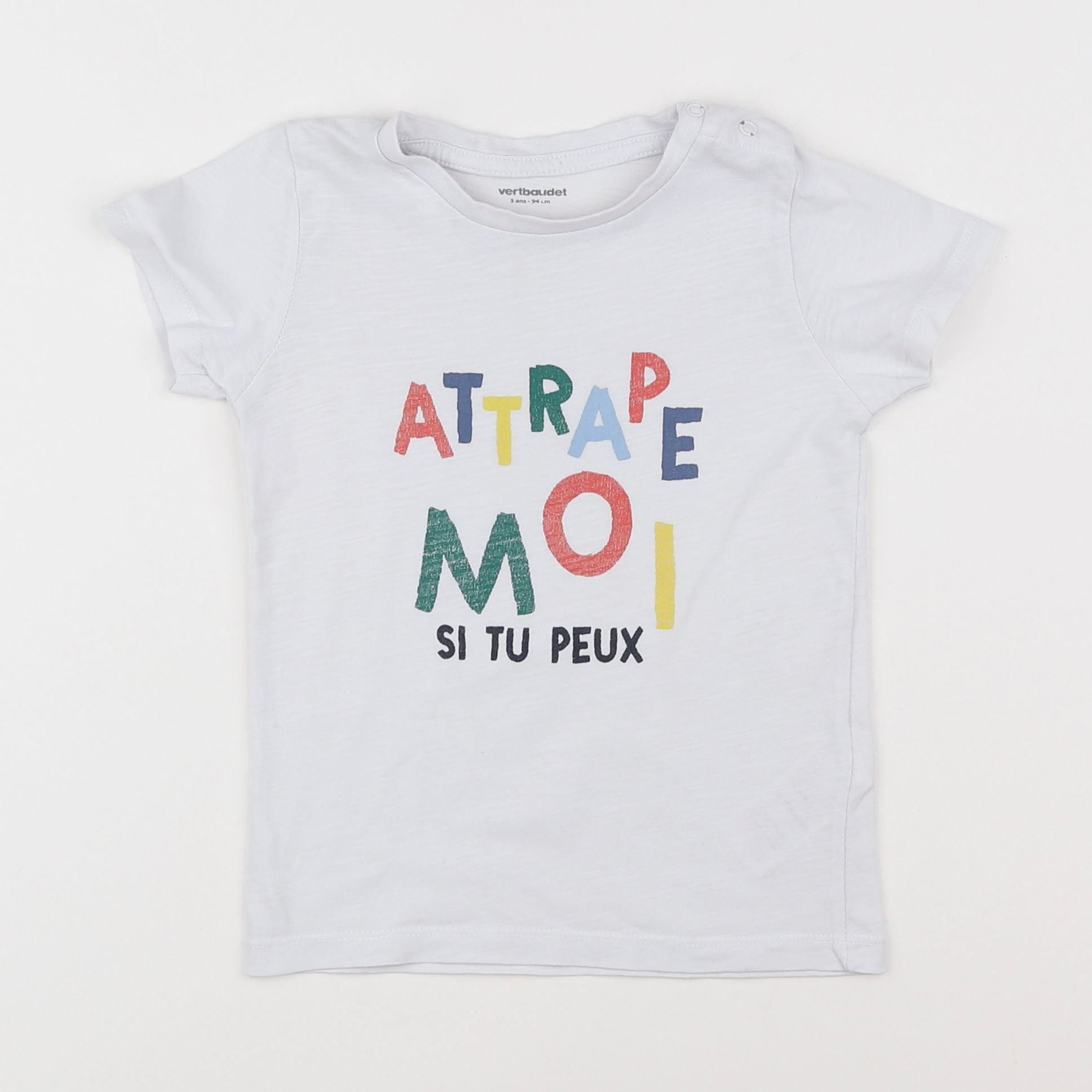 Vertbaudet - tee-shirt blanc - 3 ans