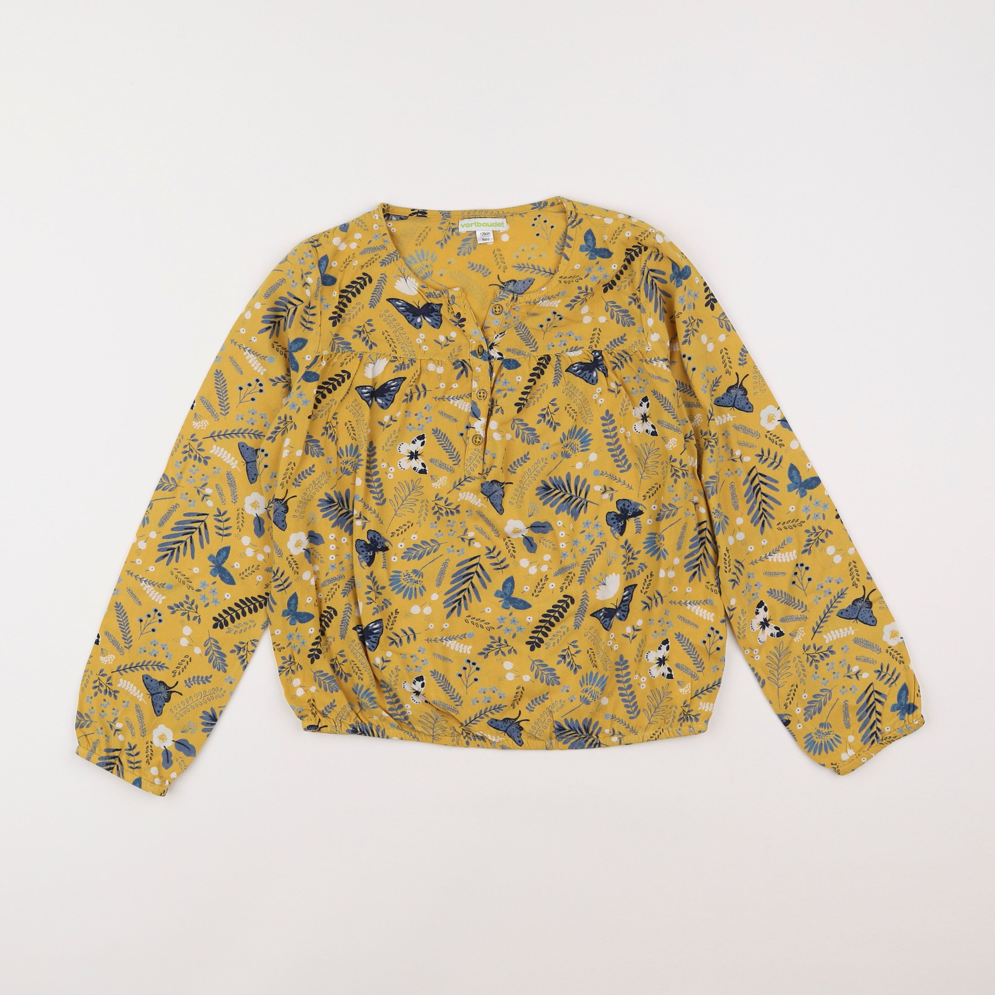 Vertbaudet - blouse jaune - 8 ans