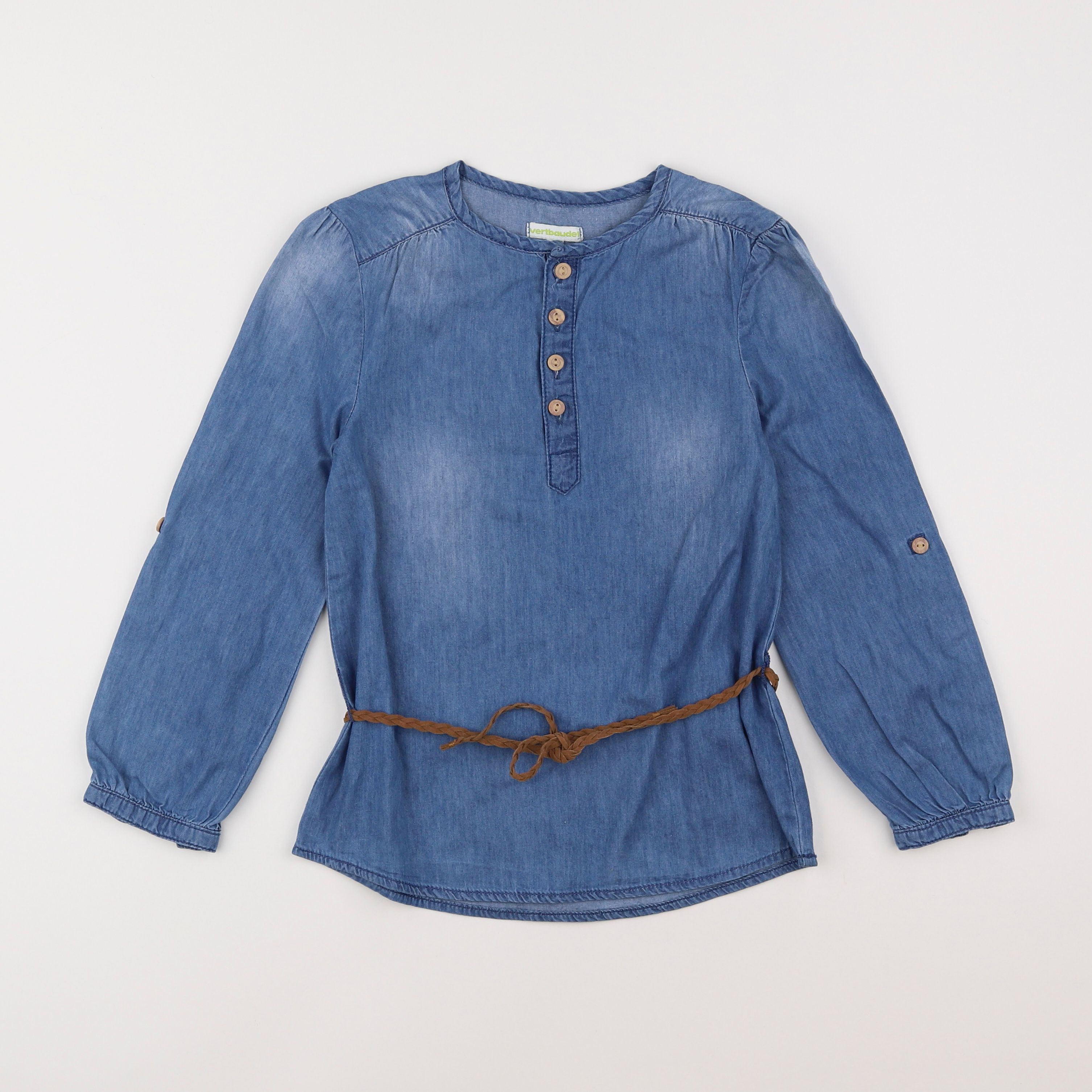 Vertbaudet - blouse bleu - 8 ans