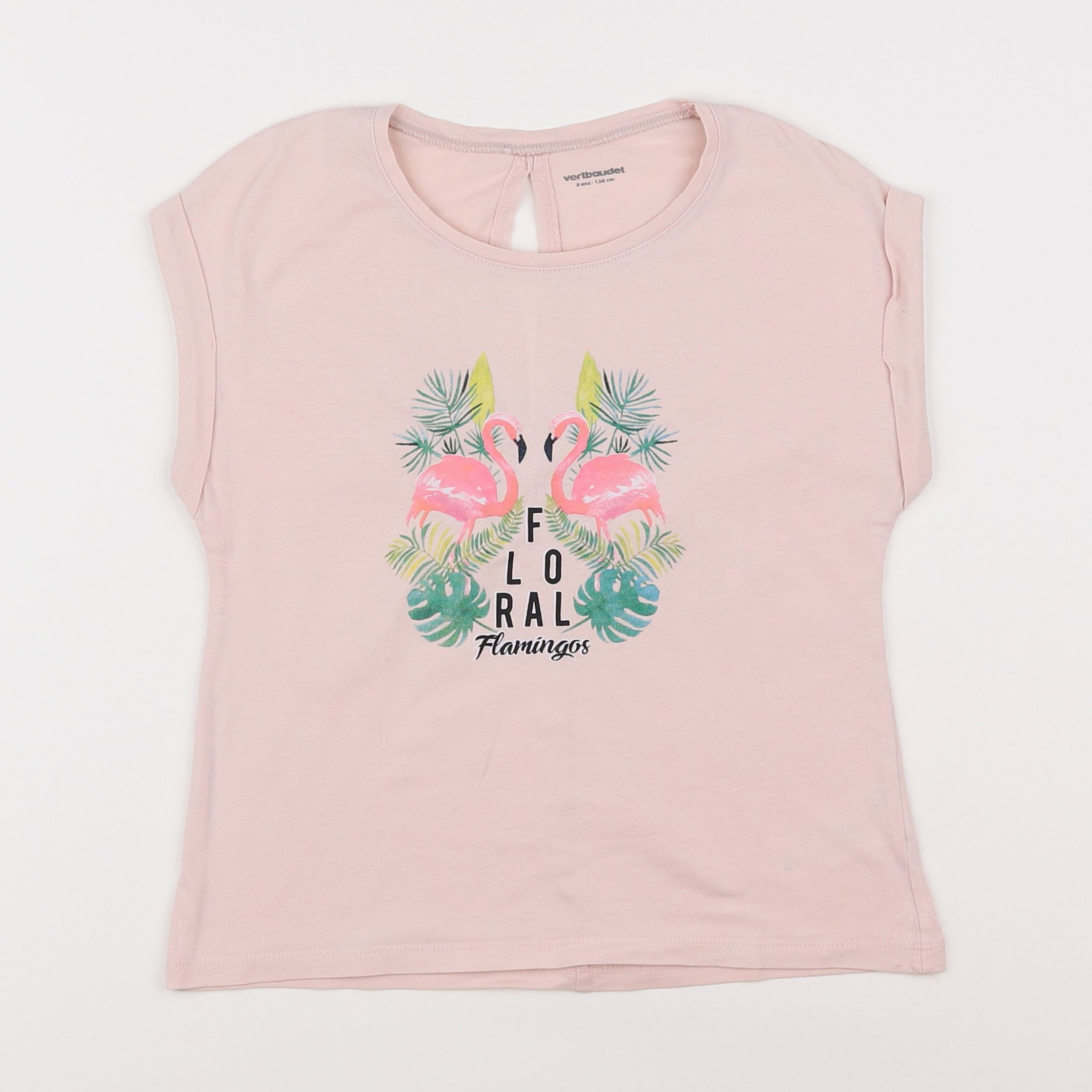 Vertbaudet - tee-shirt rose - 8 ans