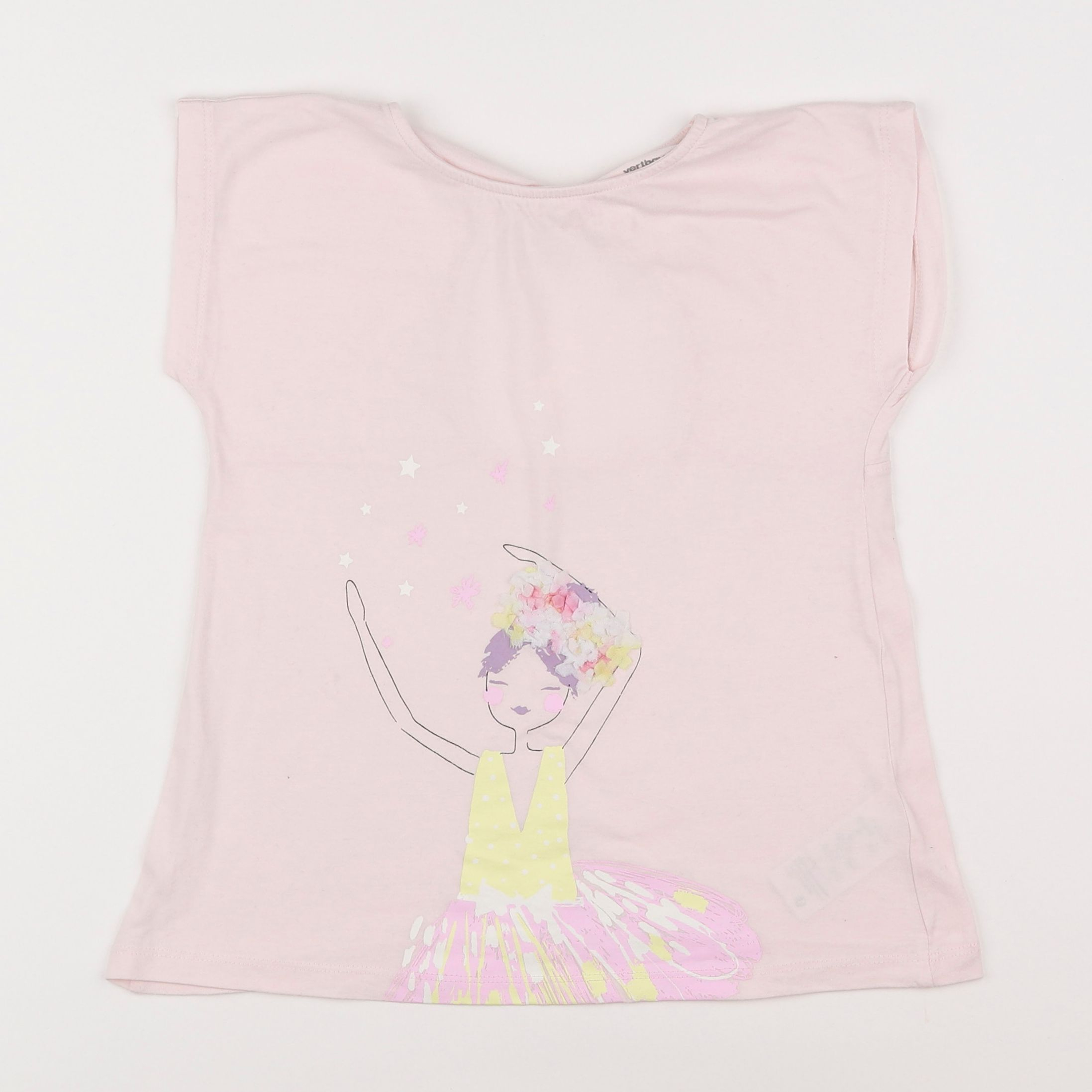 Vertbaudet - tee-shirt rose - 8 ans